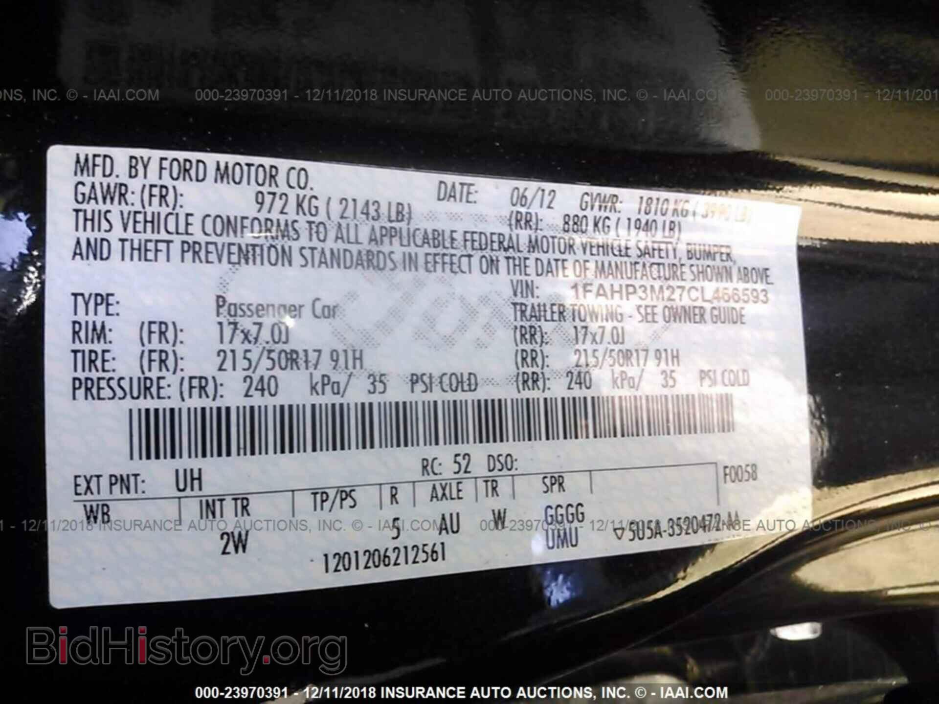 2012 FORD FOCUS - VIN: 1FAHP3M27CL466593 - Photo 9