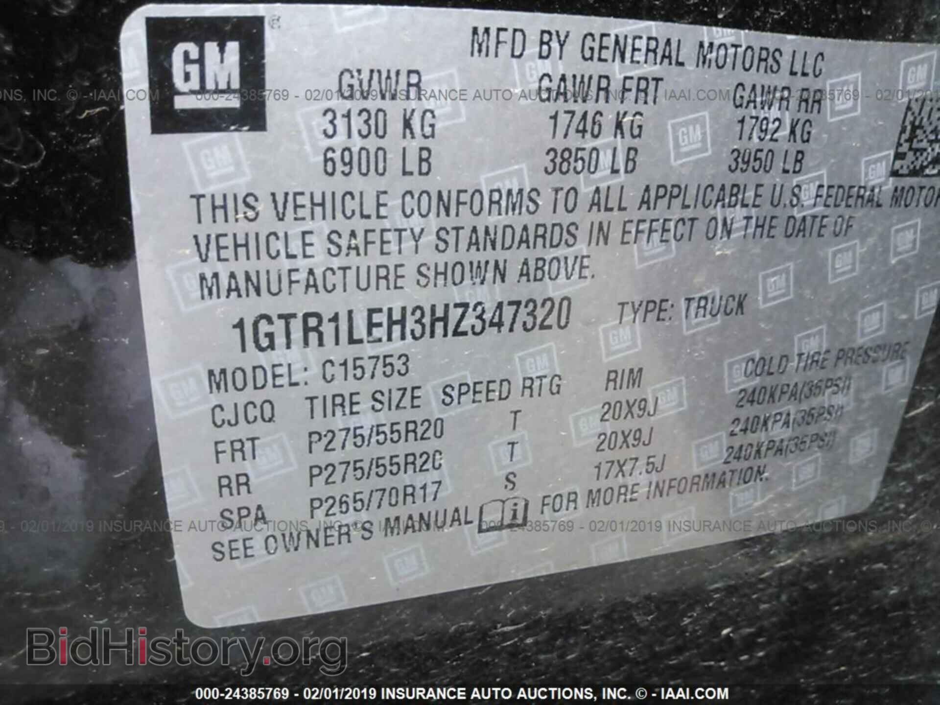 2017 GMC SIERRA - VIN: 1GTR1LEH3HZ347320 - Photo 9