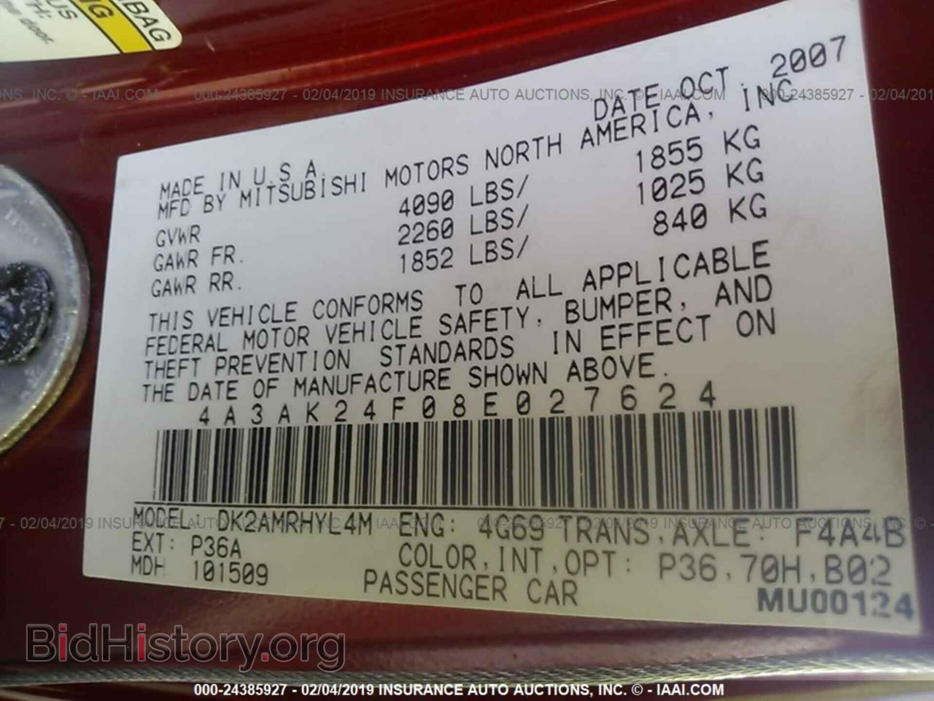 2008 MITSUBISHI ECLIPSE - VIN: 4A3AK24F08E027624 - Photo 9