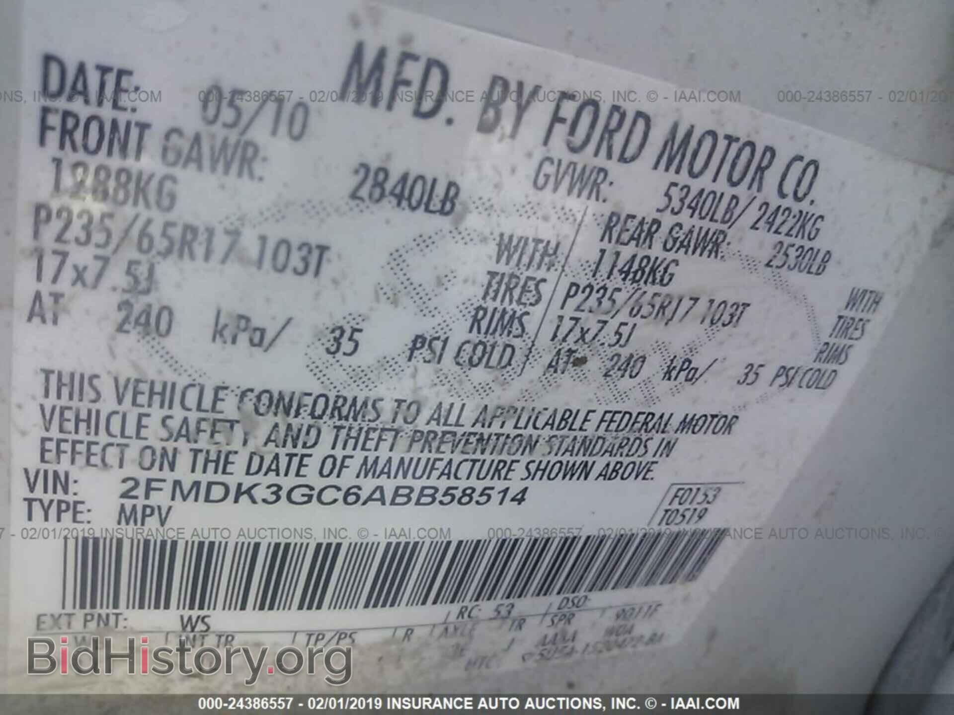 2010 FORD EDGE - VIN: 2FMDK3GC6ABB58514 - Photo 9