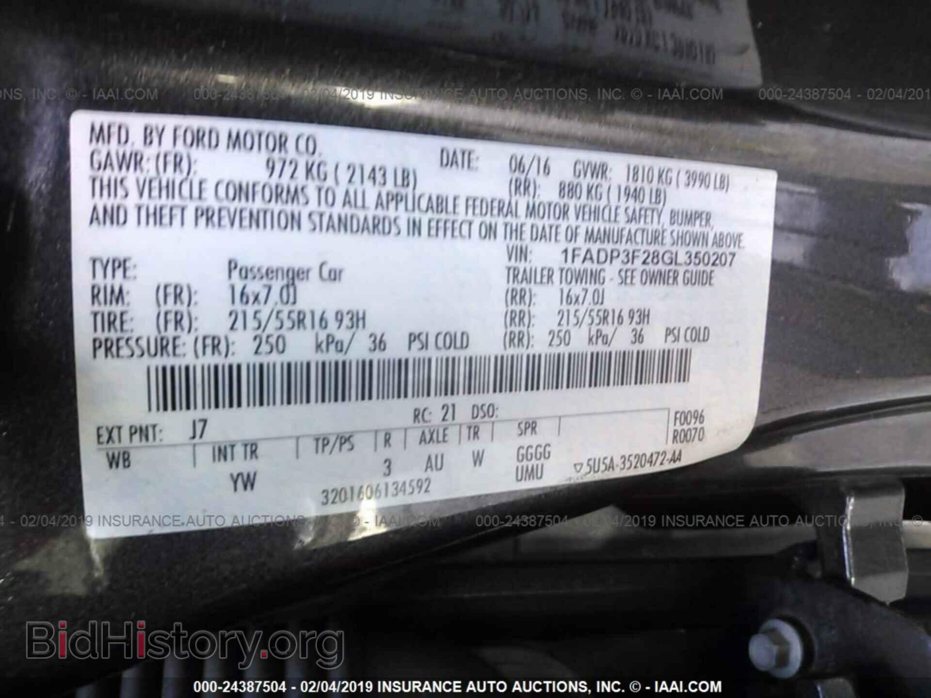 2016 FORD FOCUS - VIN: 1FADP3F28GL350207 - Фото 9