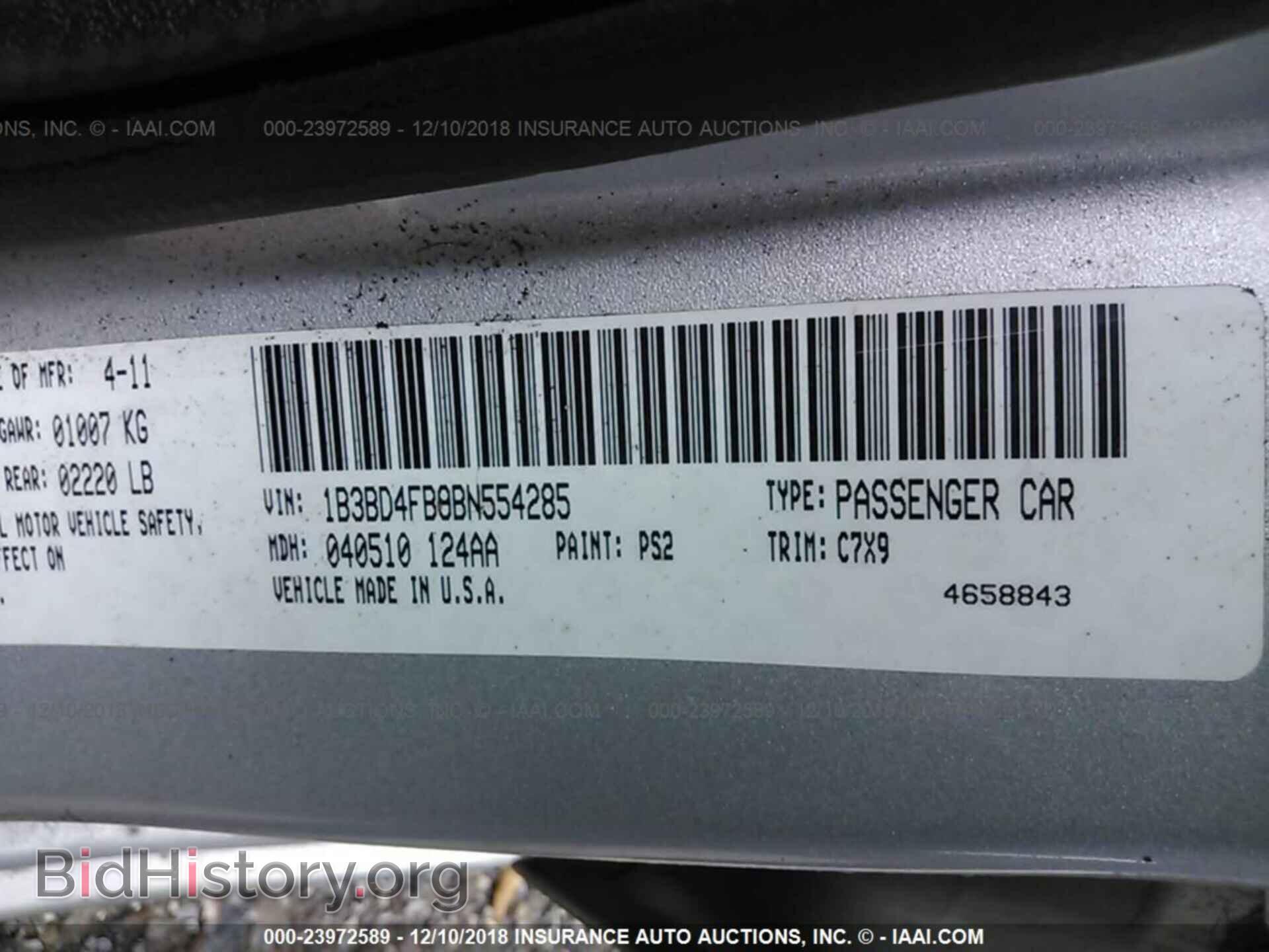 2011 DODGE AVENGER - VIN: 1B3BD4FB9BN554285 - Photo 9