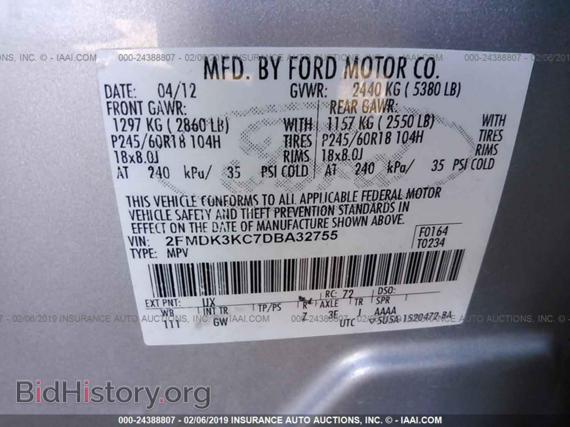 2013 FORD EDGE - VIN: 2FMDK3KC7DBA32755 - Photo 9
