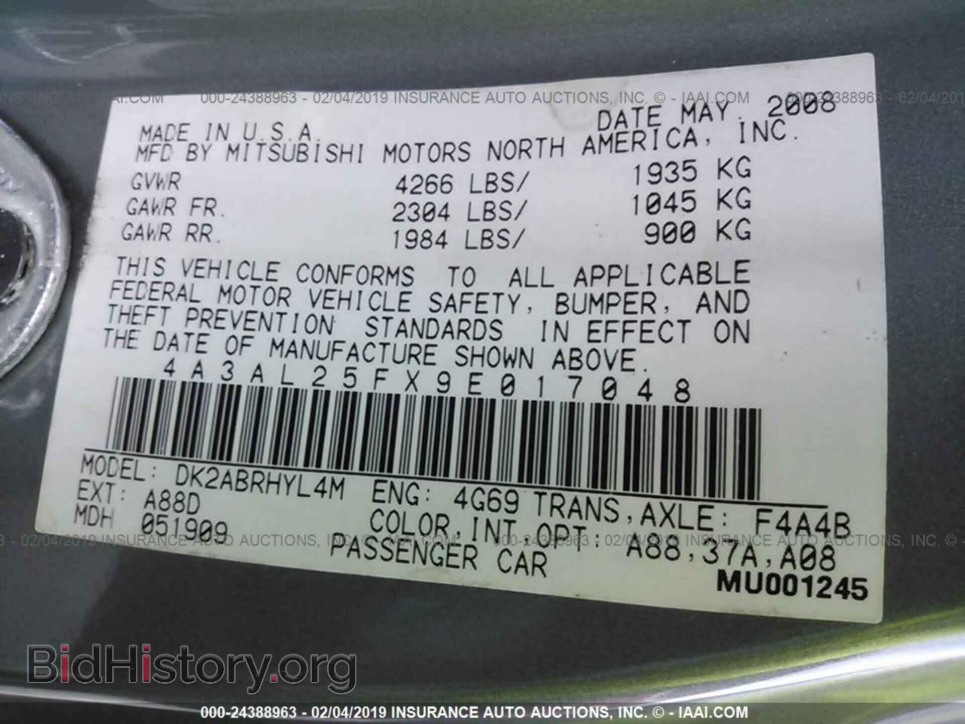 2009 MITSUBISHI ECLIPSE - VIN: 4A3AL25FX9E017048 - Photo 9