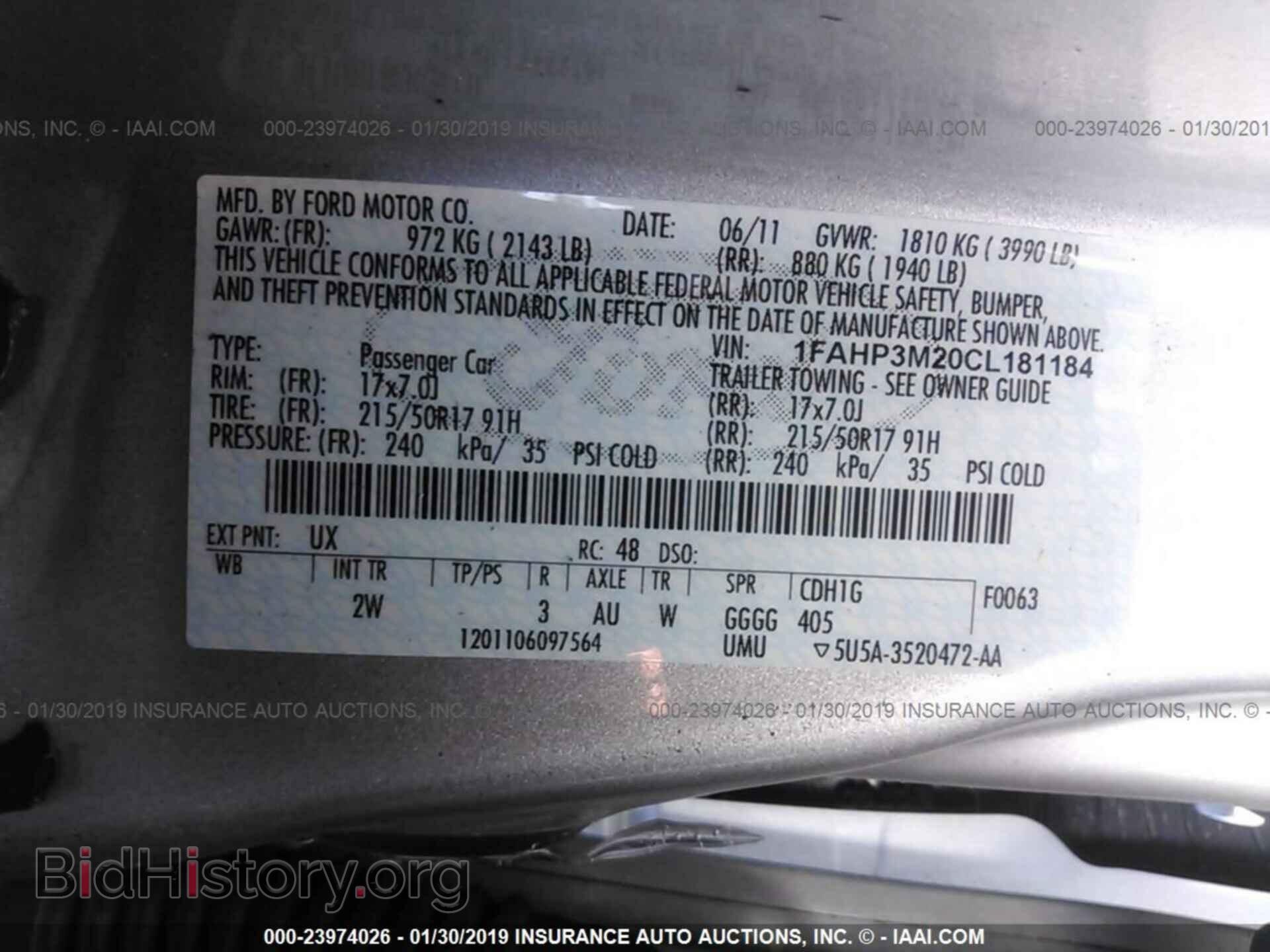 2012 FORD FOCUS - VIN: 1FAHP3M20CL181184 - Фото 9