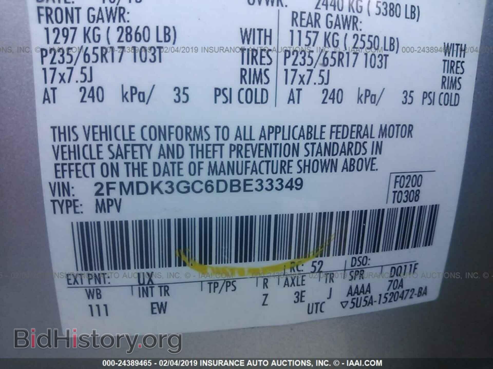2013 FORD EDGE - VIN: 2FMDK3GC6DBE33349 - Photo 9