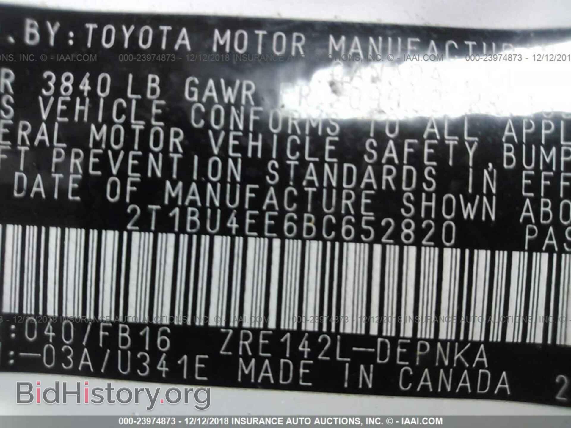 2011 TOYOTA COROLLA - VIN: 2T1BU4EE6BC652820 - Photo 9