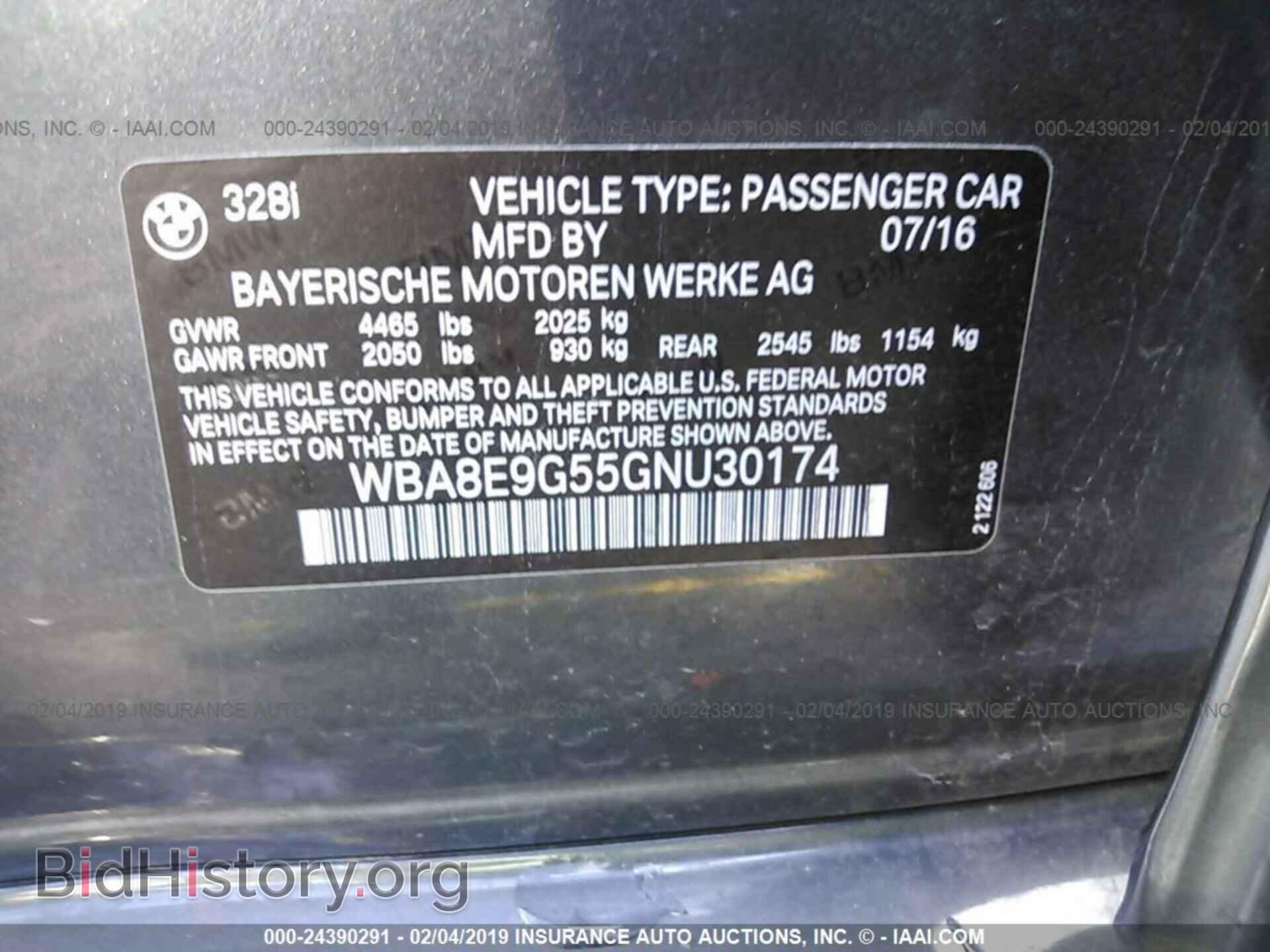 2016 BMW 328 - VIN: WBA8E9G55GNU30174 - Photo 9