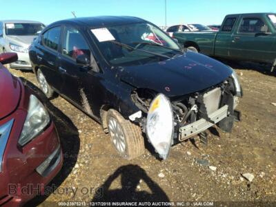 2013 Nissan VERSA, черный — VIN 3N1CN7AP1DL824197, IAAI