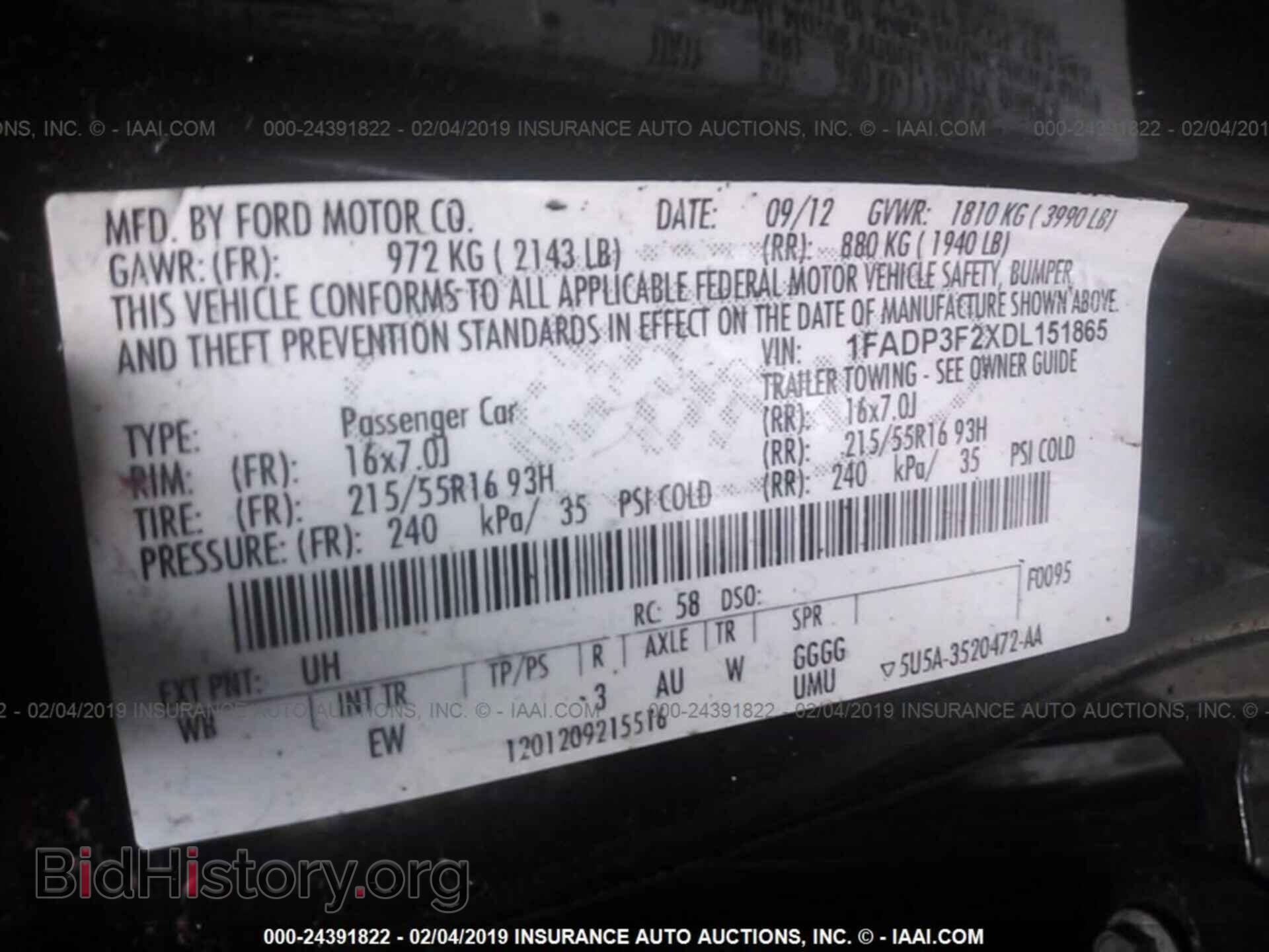 2013 FORD FOCUS - VIN: 1FADP3F2XDL151865 - Photo 9