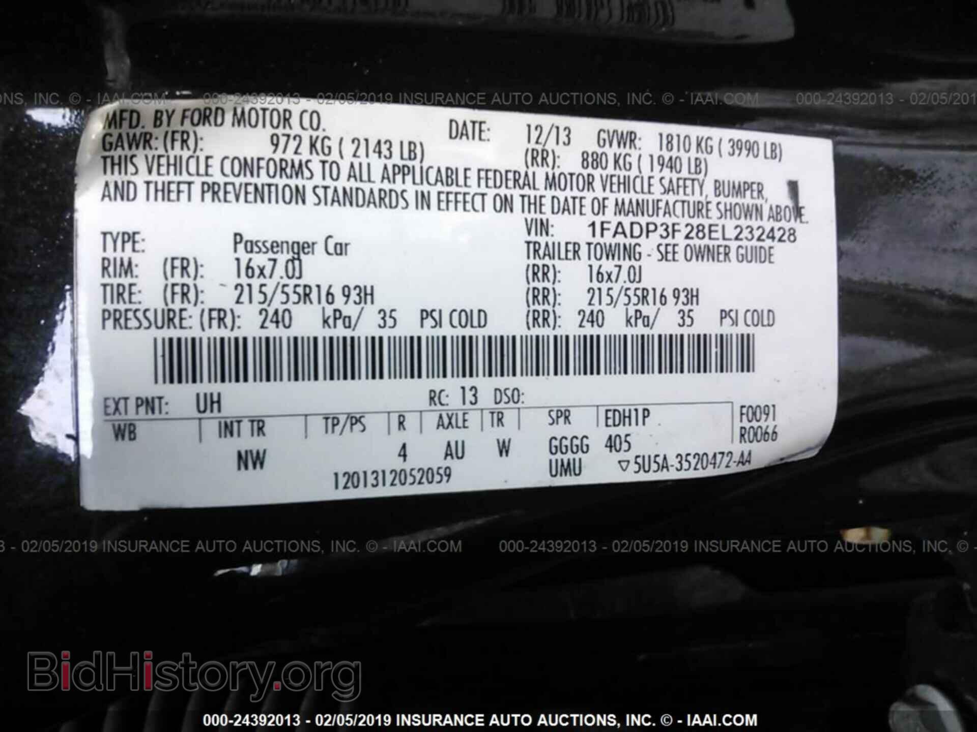 2014 FORD FOCUS - VIN: 1FADP3F28EL232428 - Photo 9
