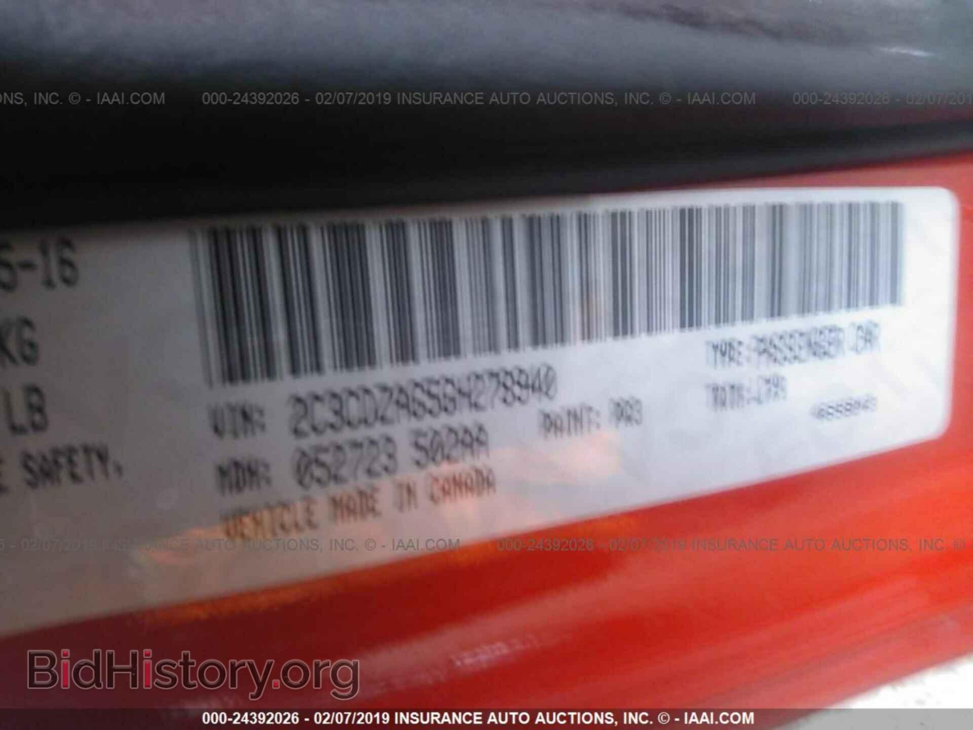 2016 DODGE CHALLENGER - VIN: 2C3CDZAG5GH278940 - Photo 9