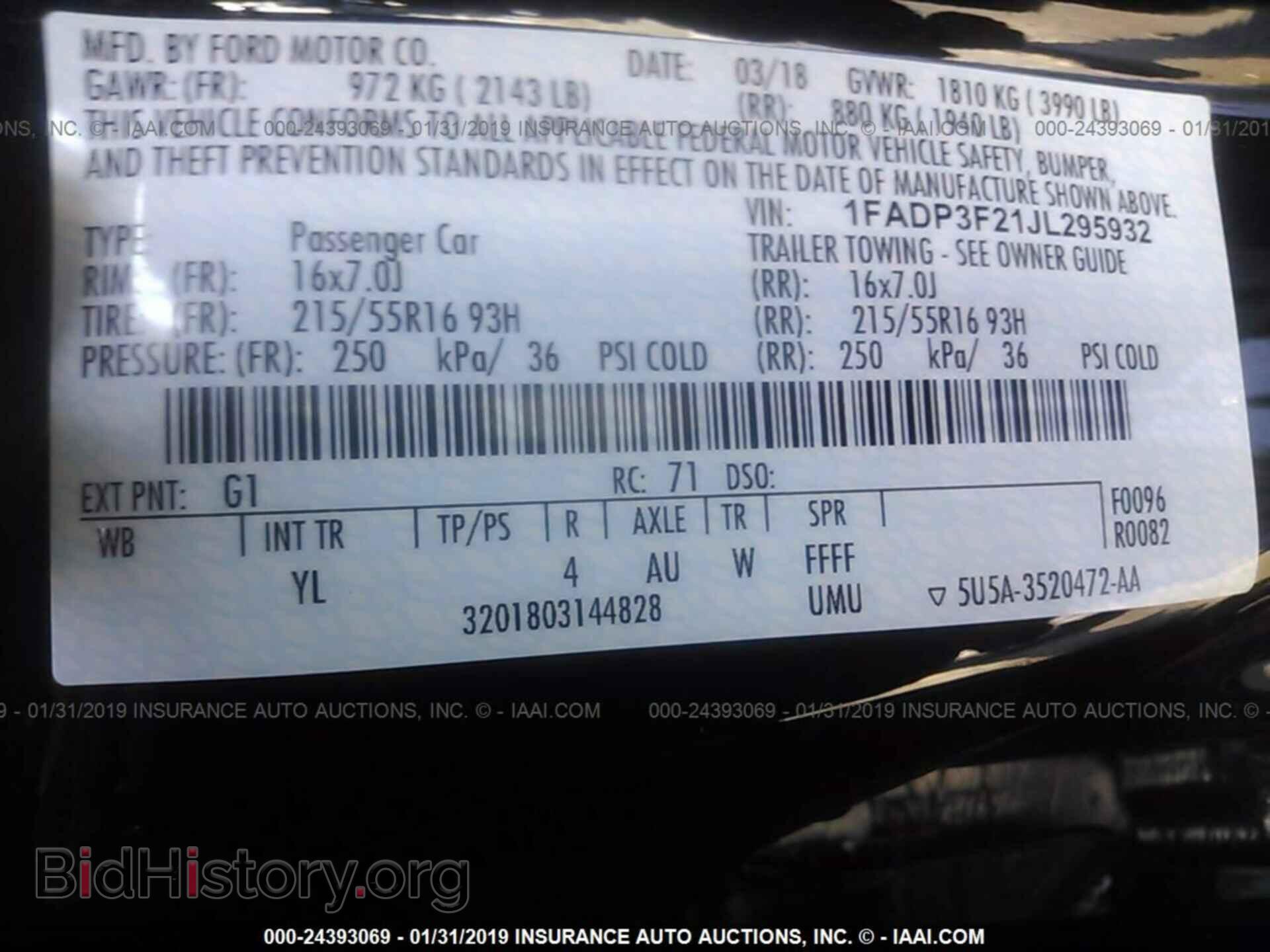 2018 FORD FOCUS - VIN: 1FADP3F21JL295932 - Photo 9