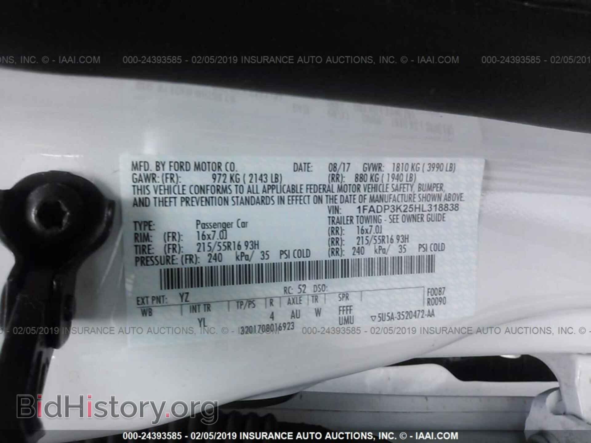 2017 FORD FOCUS - VIN: 1FADP3K25HL318838 - Фото 9