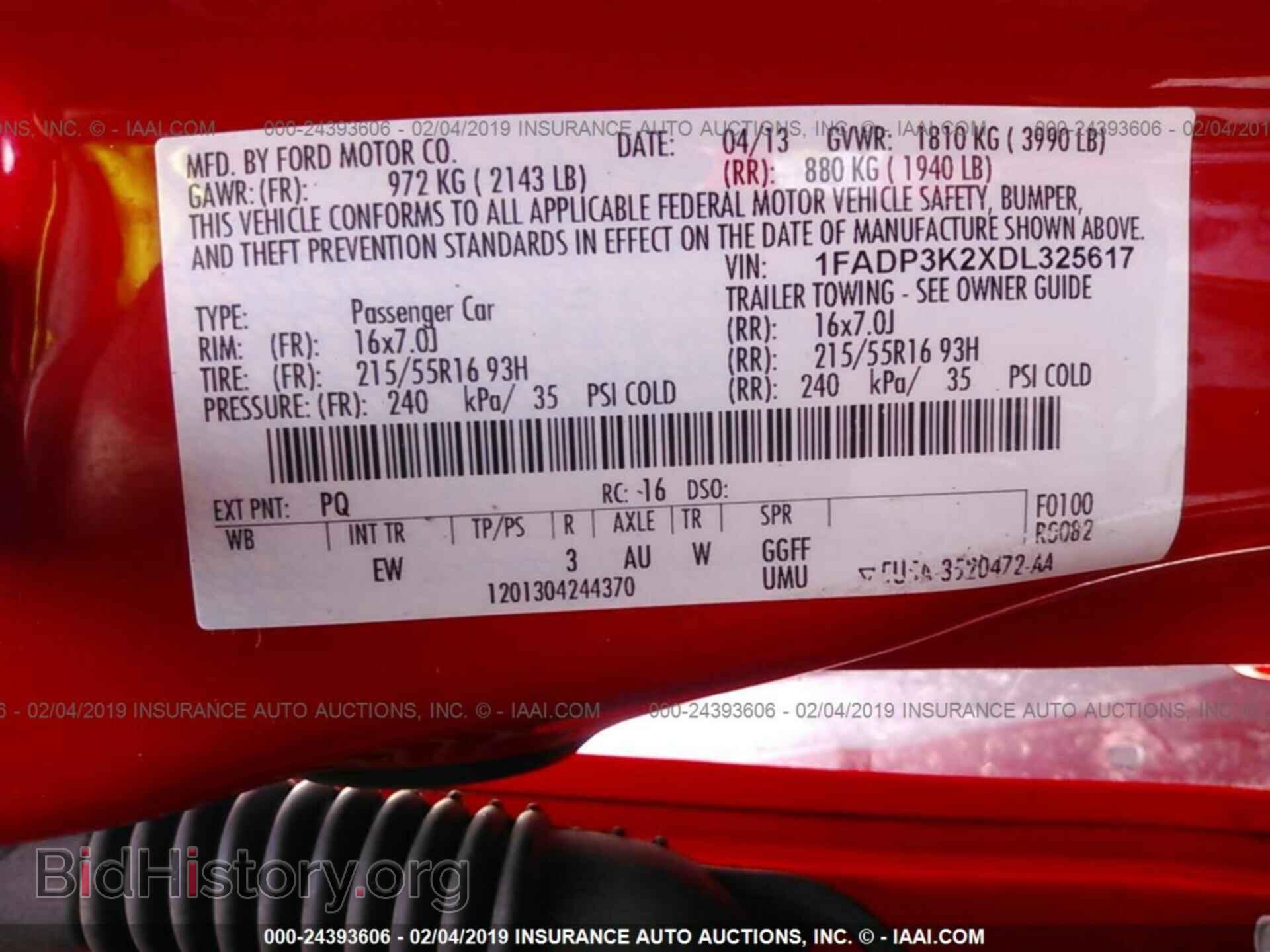 2013 FORD FOCUS - VIN: 1FADP3K2XDL325617 - Фото 9
