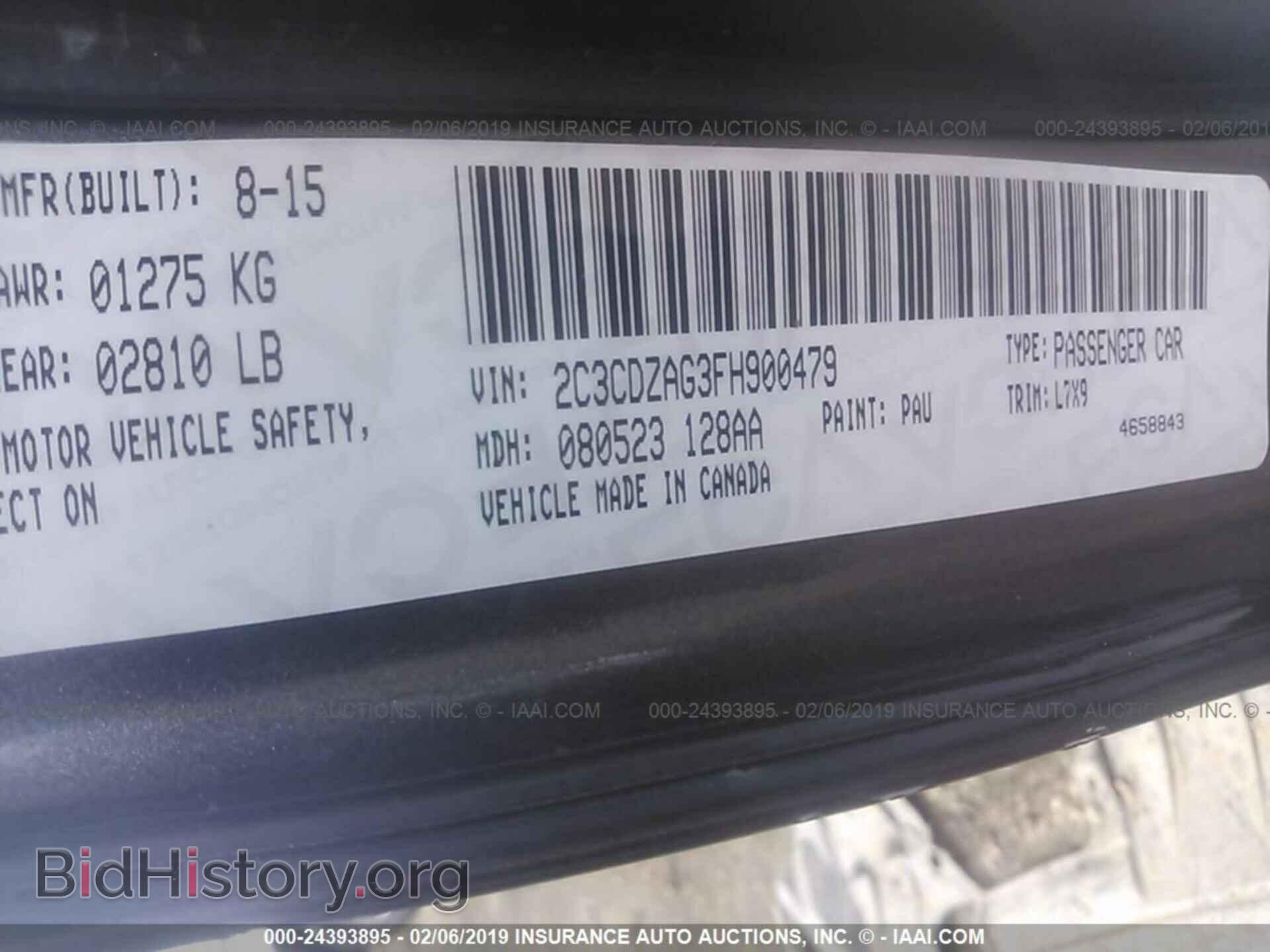 2015 DODGE CHALLENGER - VIN: 2C3CDZAG3FH900479 - Фото 9