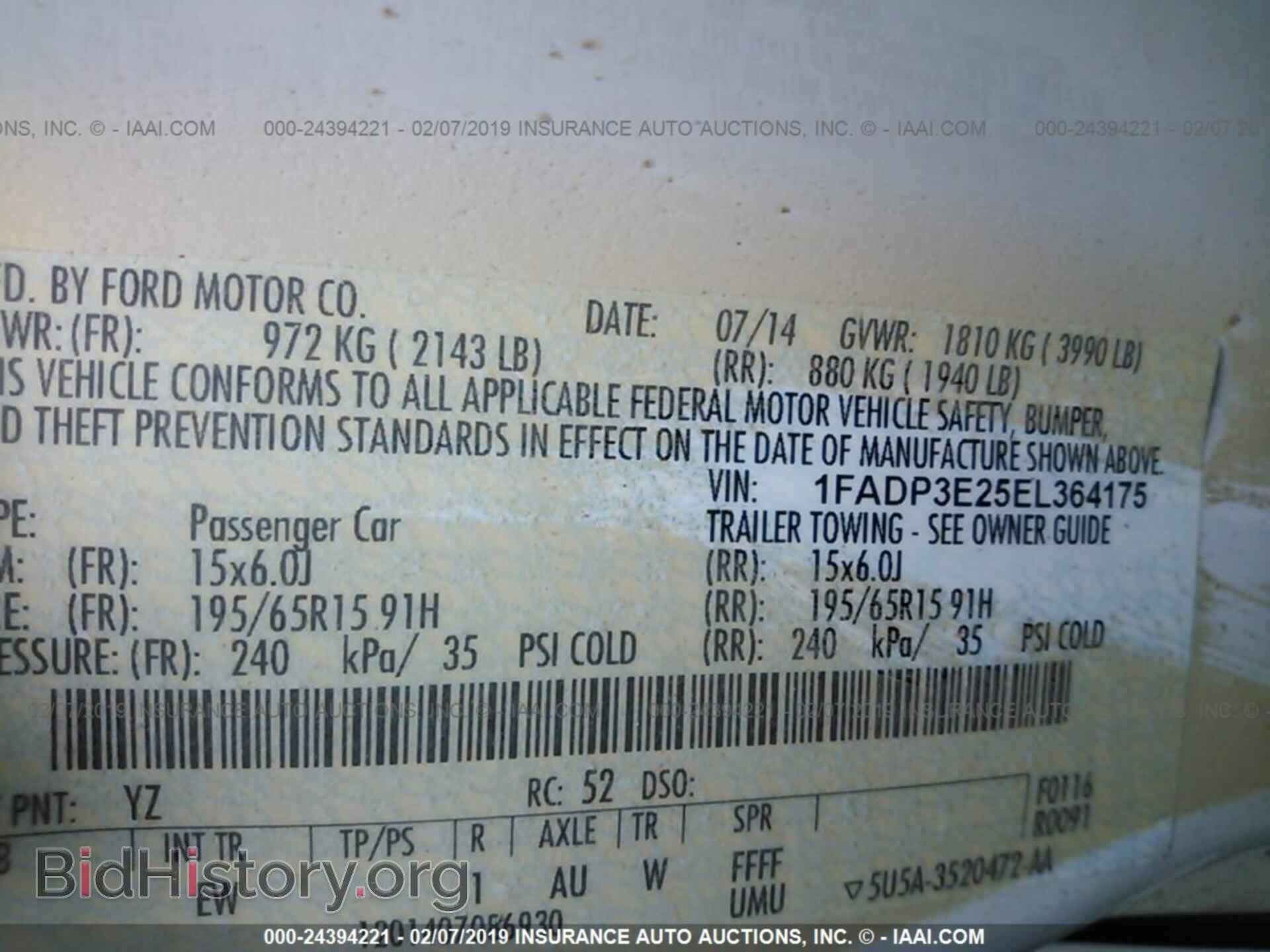 2014 FORD FOCUS - VIN: 1FADP3E25EL364175 - Photo 9