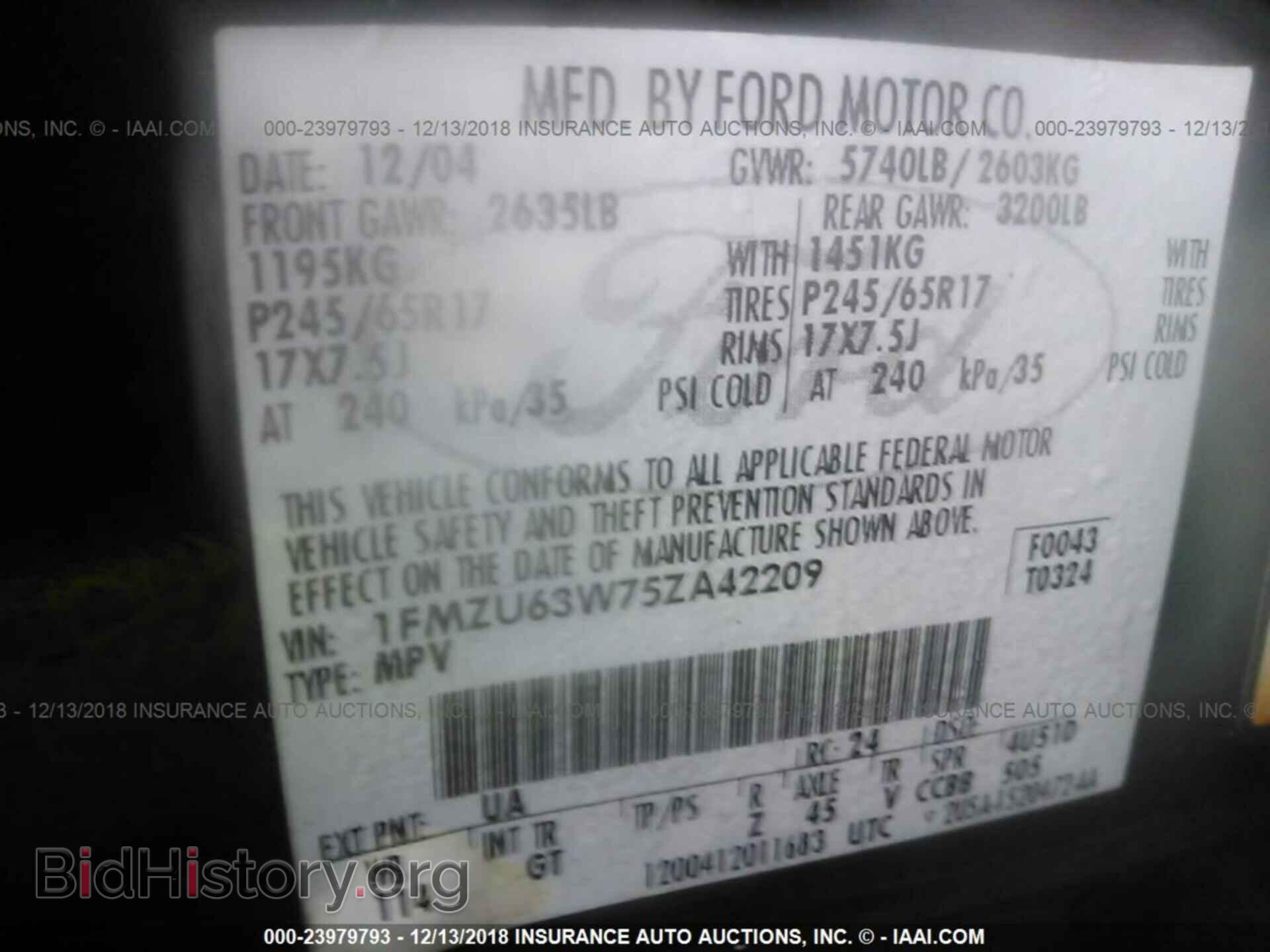 2005 FORD EXPLORER - VIN: 1FMZU63W75ZA42209 - Фото 9