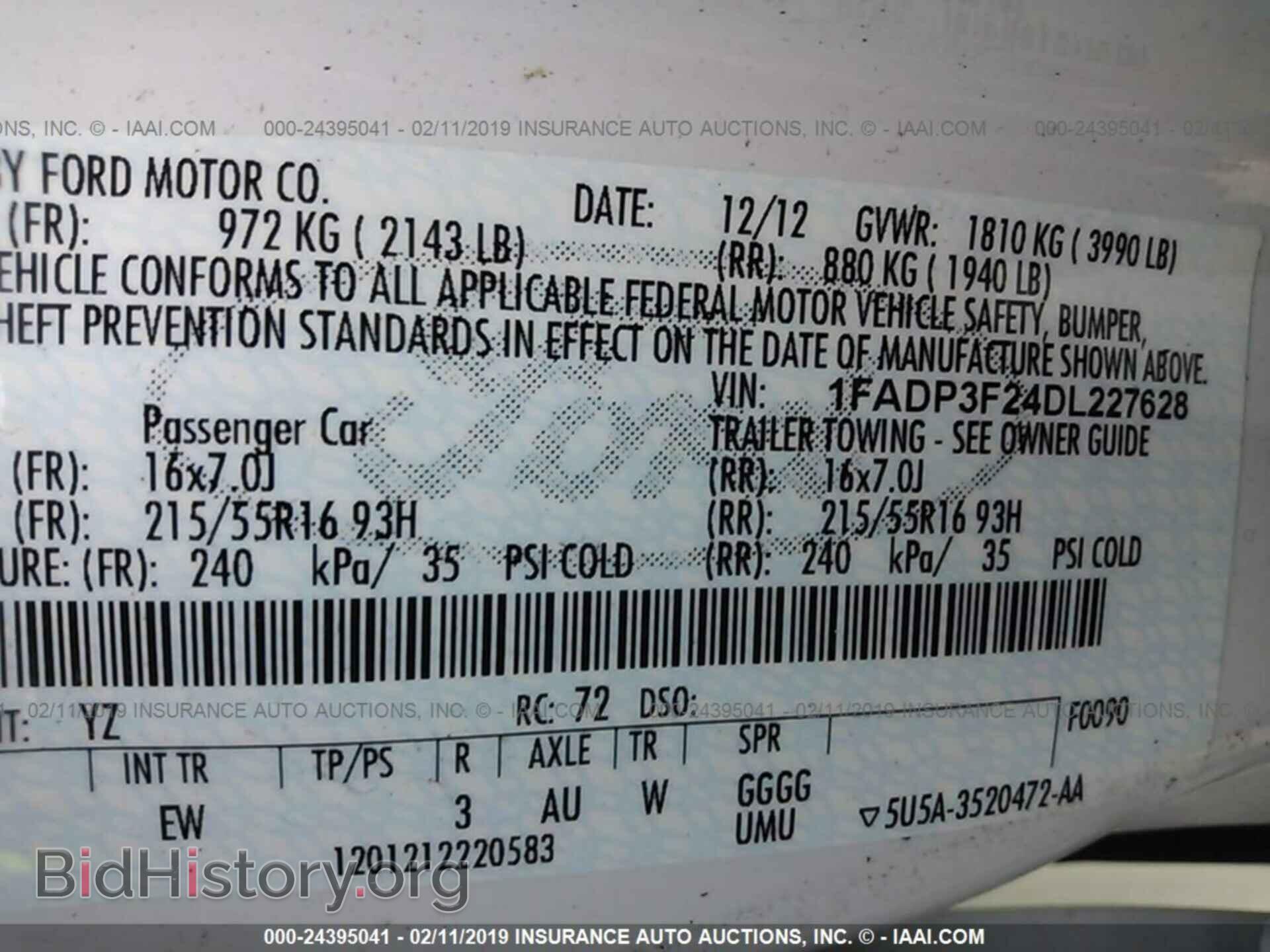 2013 FORD FOCUS - VIN: 1FADP3F24DL227628 - Photo 9