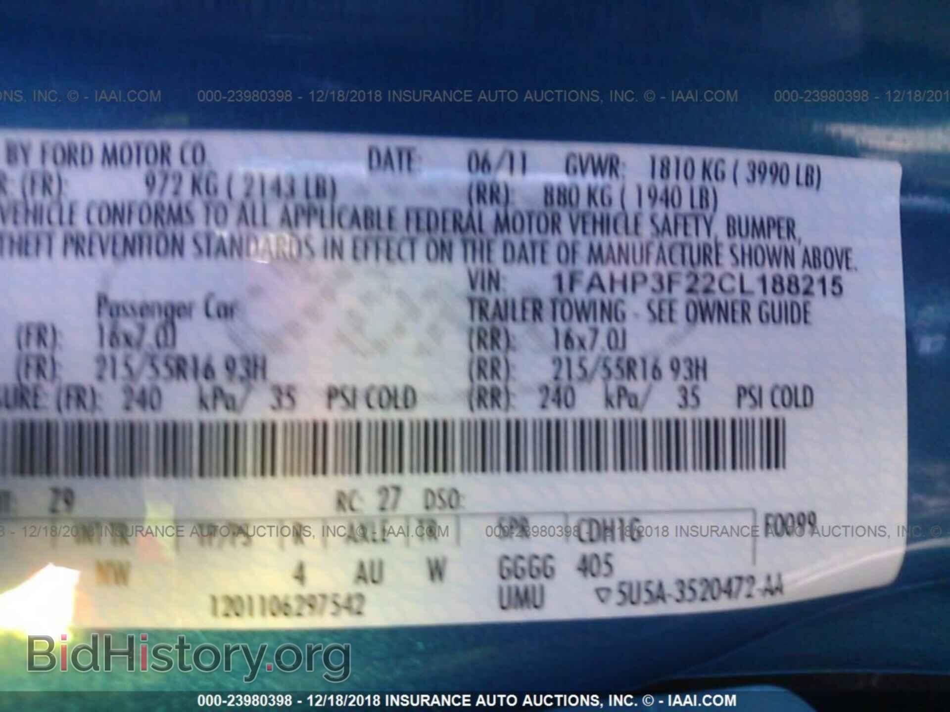 2012 FORD FOCUS - VIN: 1FAHP3F22CL188215 - Photo 9