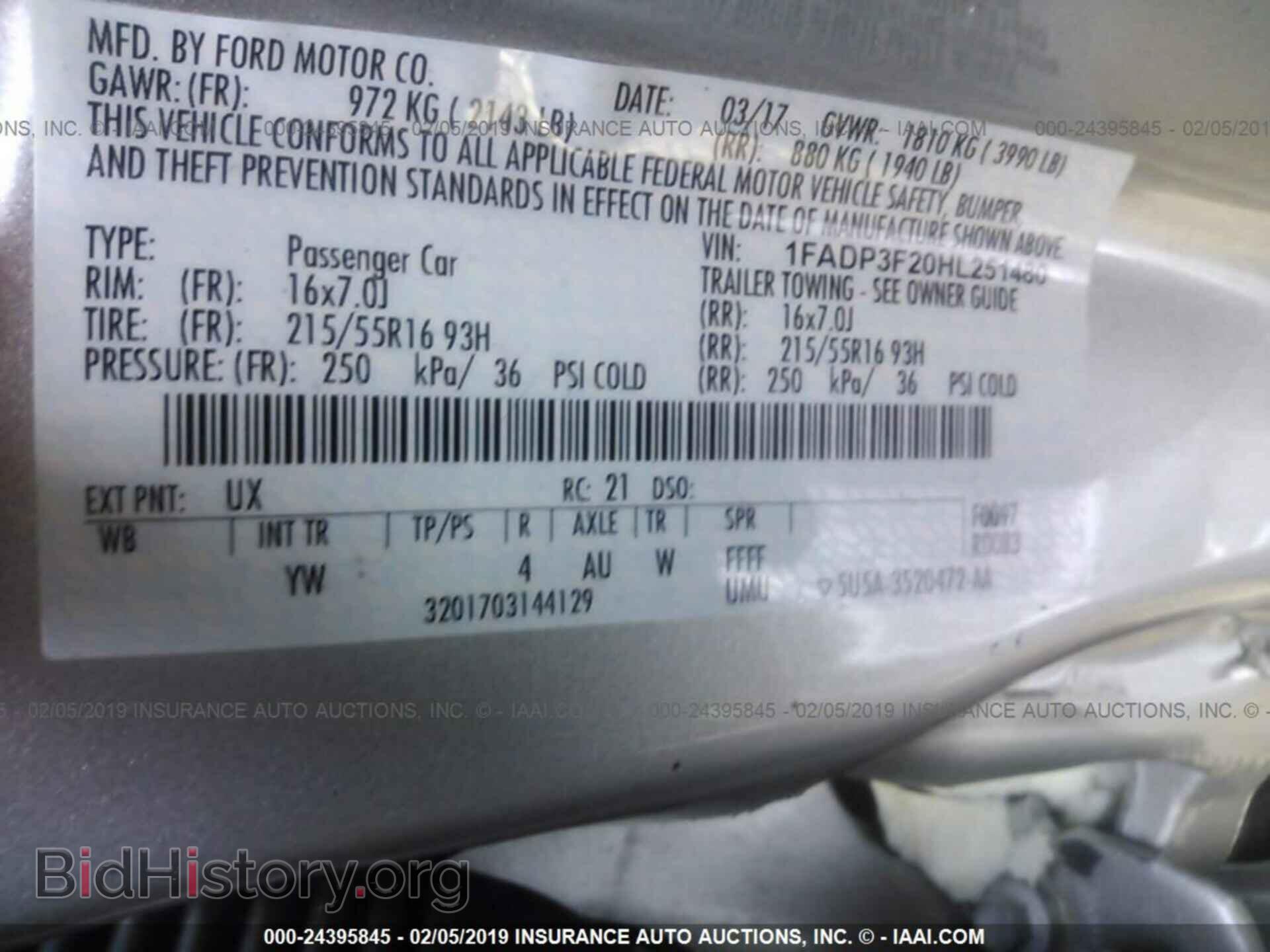 2017 FORD FOCUS - VIN: 1FADP3F20HL251480 - Photo 9