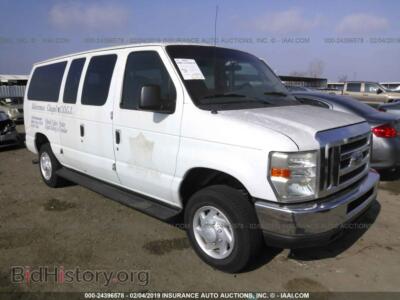 2008 Ford ECONOLINE E350 SUPER DUTY WAGON, белый — VIN 1FBNE31L58DA51374, IAAI