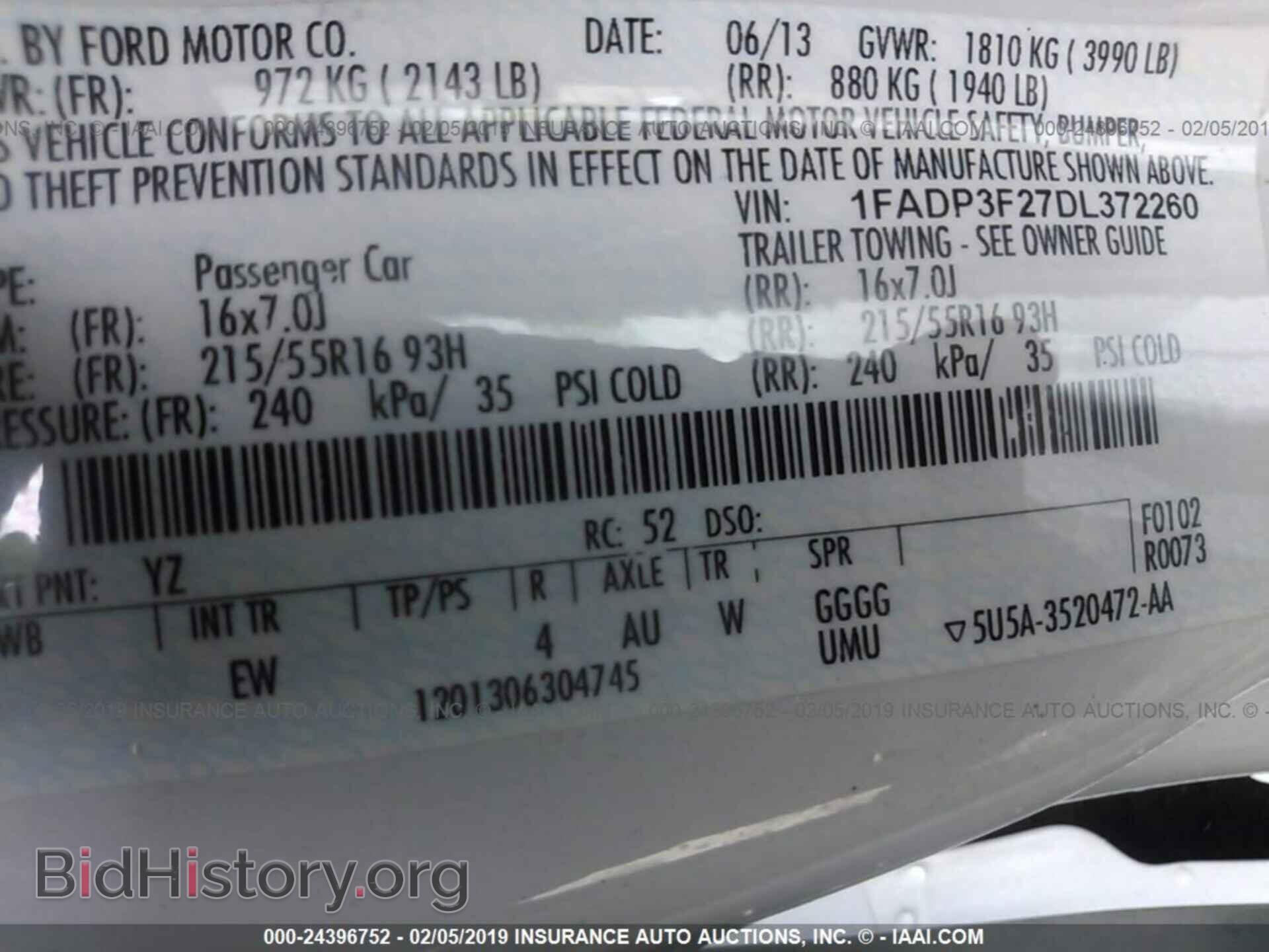 2013 FORD FOCUS - VIN: 1FADP3F27DL372260 - Photo 9