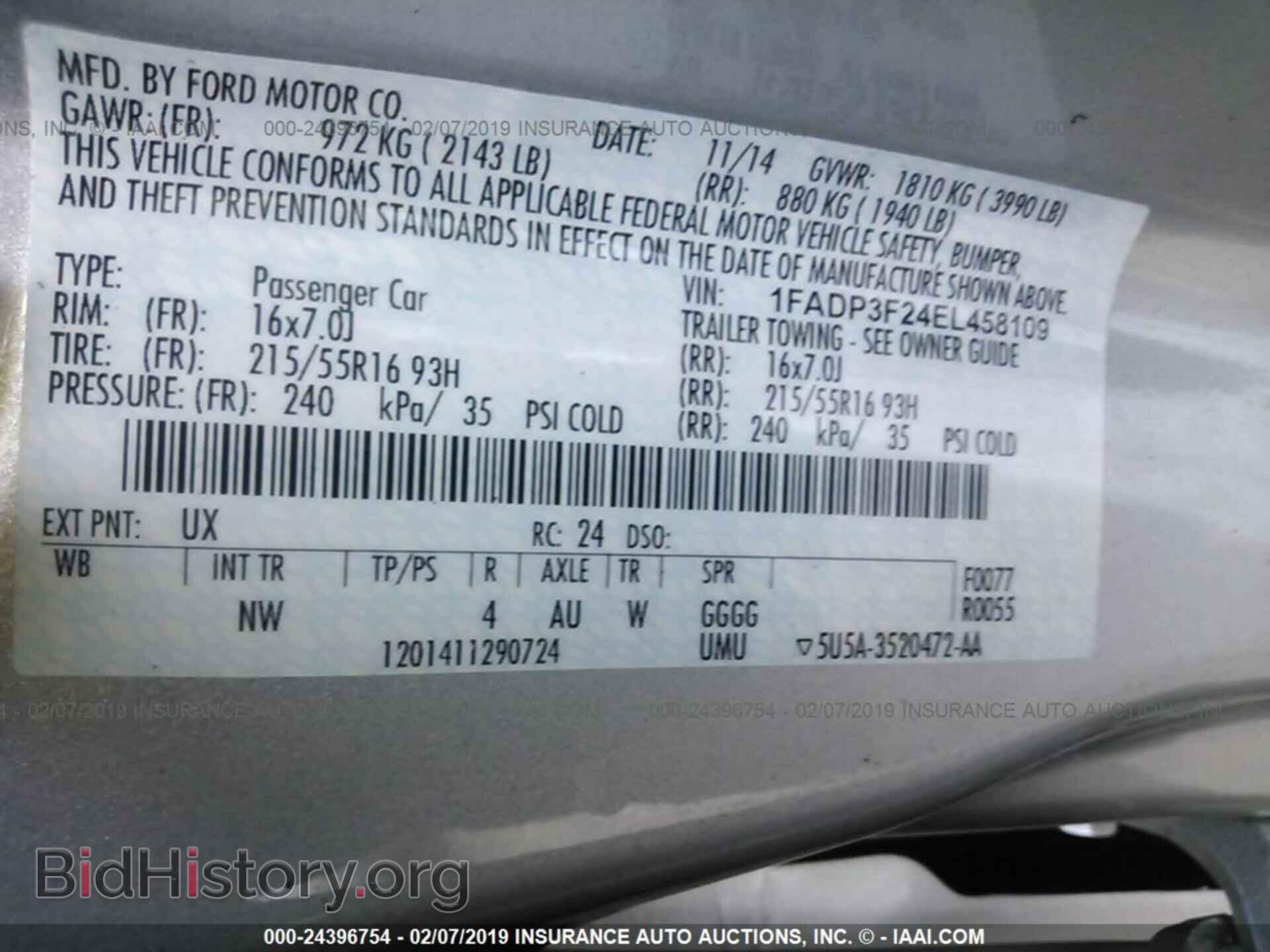 2014 FORD FOCUS - VIN: 1FADP3F24EL458109 - Photo 9