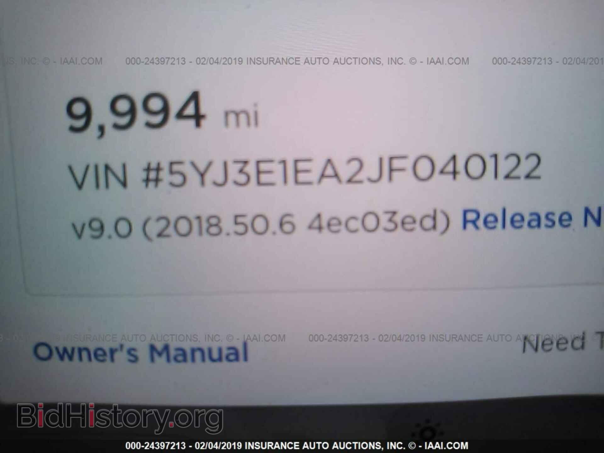 2018 TESLA MODEL 3 - VIN: 5YJ3E1EA2JF040122 - Photo 9