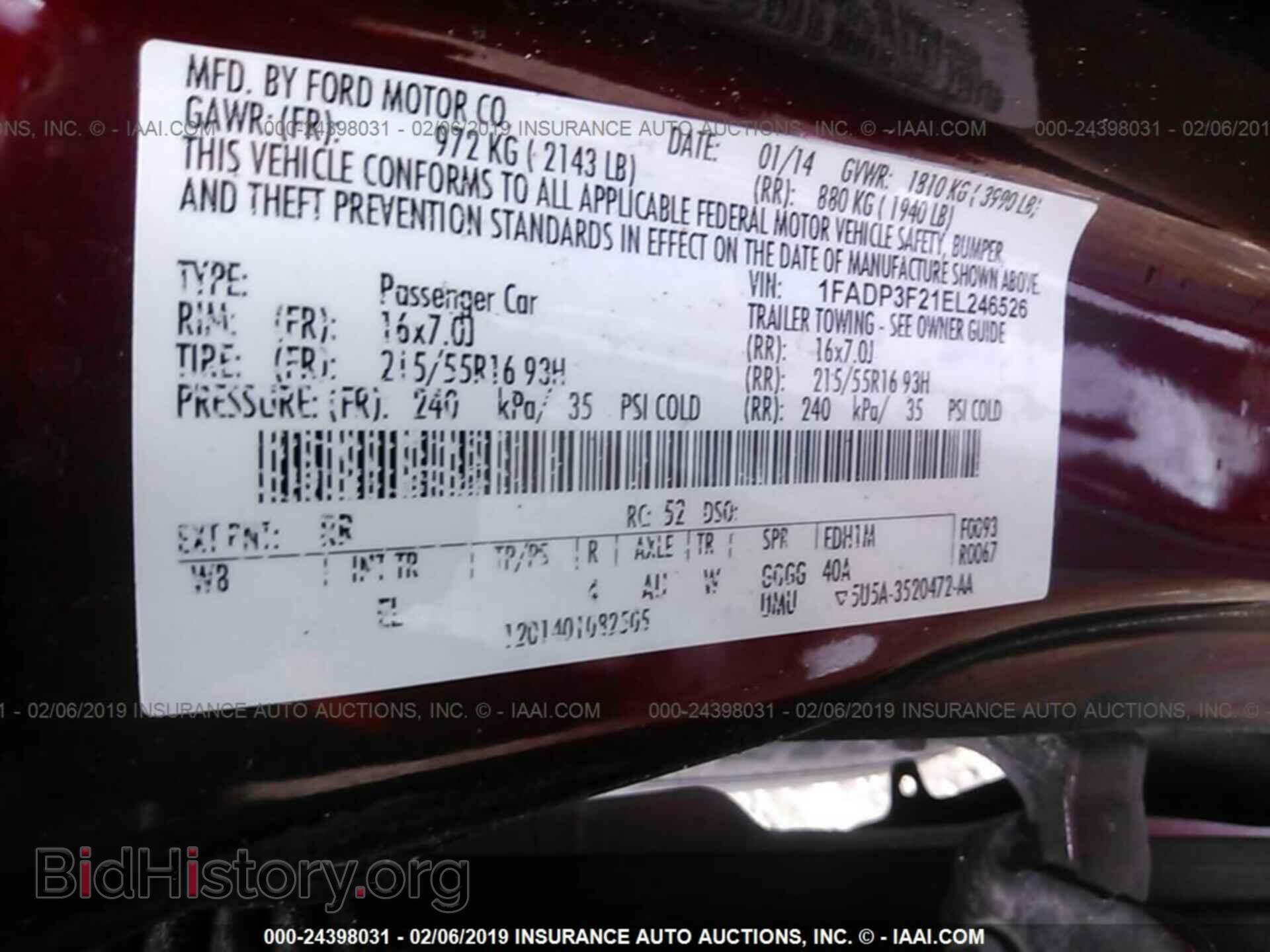 2014 FORD FOCUS - VIN: 1FADP3F21EL246526 - Photo 9