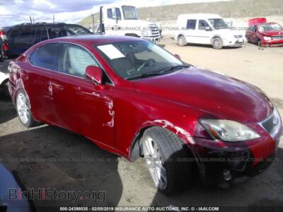 2006 Lexus IS 250, красный — VIN JTHBK262662008168, IAAI