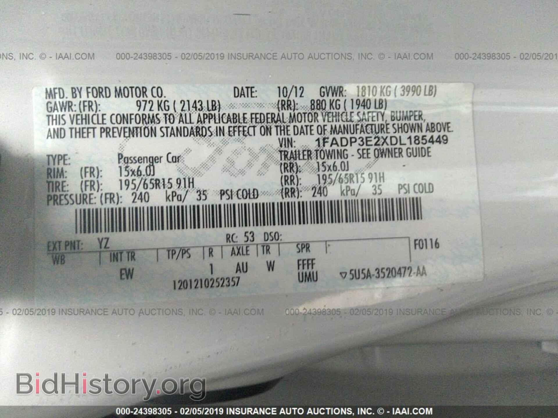 2013 FORD FOCUS - VIN: 1FADP3E2XDL185449 - Фото 9