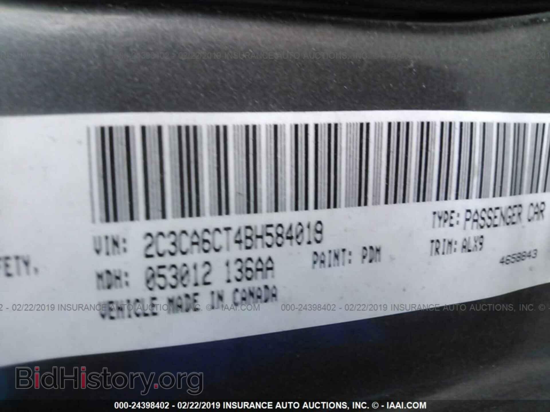 2011 CHRYSLER 300C - VIN: 2C3CA6CT4BH584019 - Фото 9
