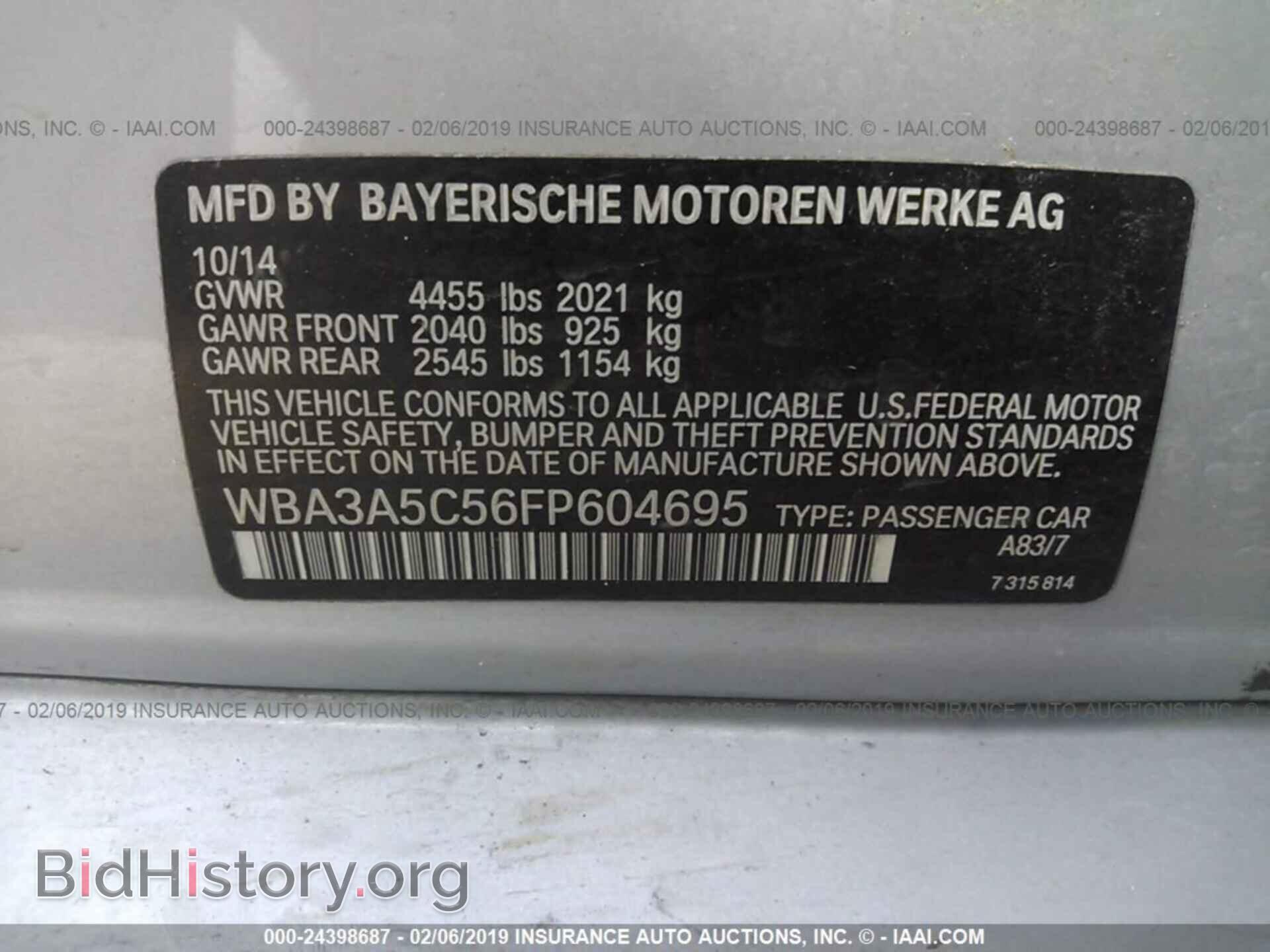 2015 BMW 328 - VIN: WBA3A5C56FP604695 - Фото 9