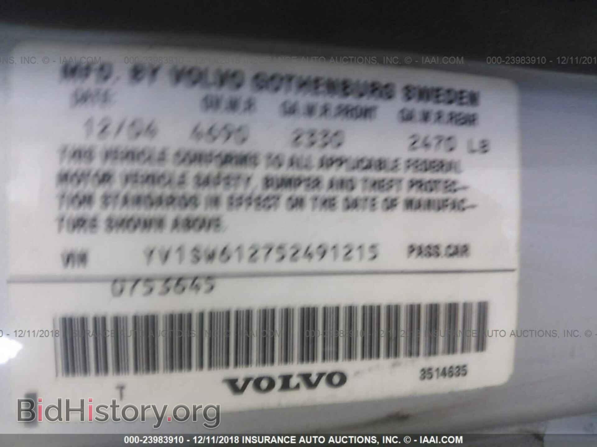 2005 VOLVO V70 - VIN: YV1SW612752491215 - Фото 9