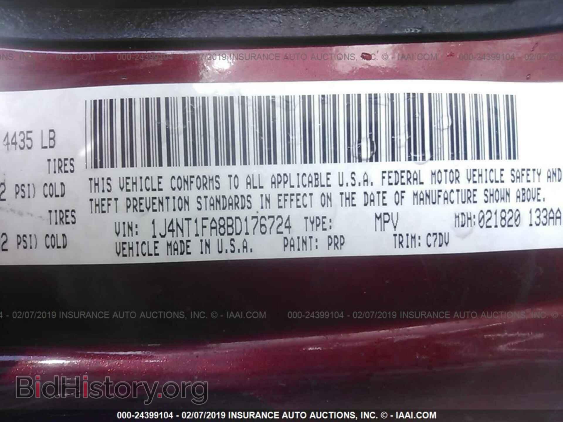 2011 JEEP COMPASS - VIN: 1J4NT1FA8BD176724 - Фото 9