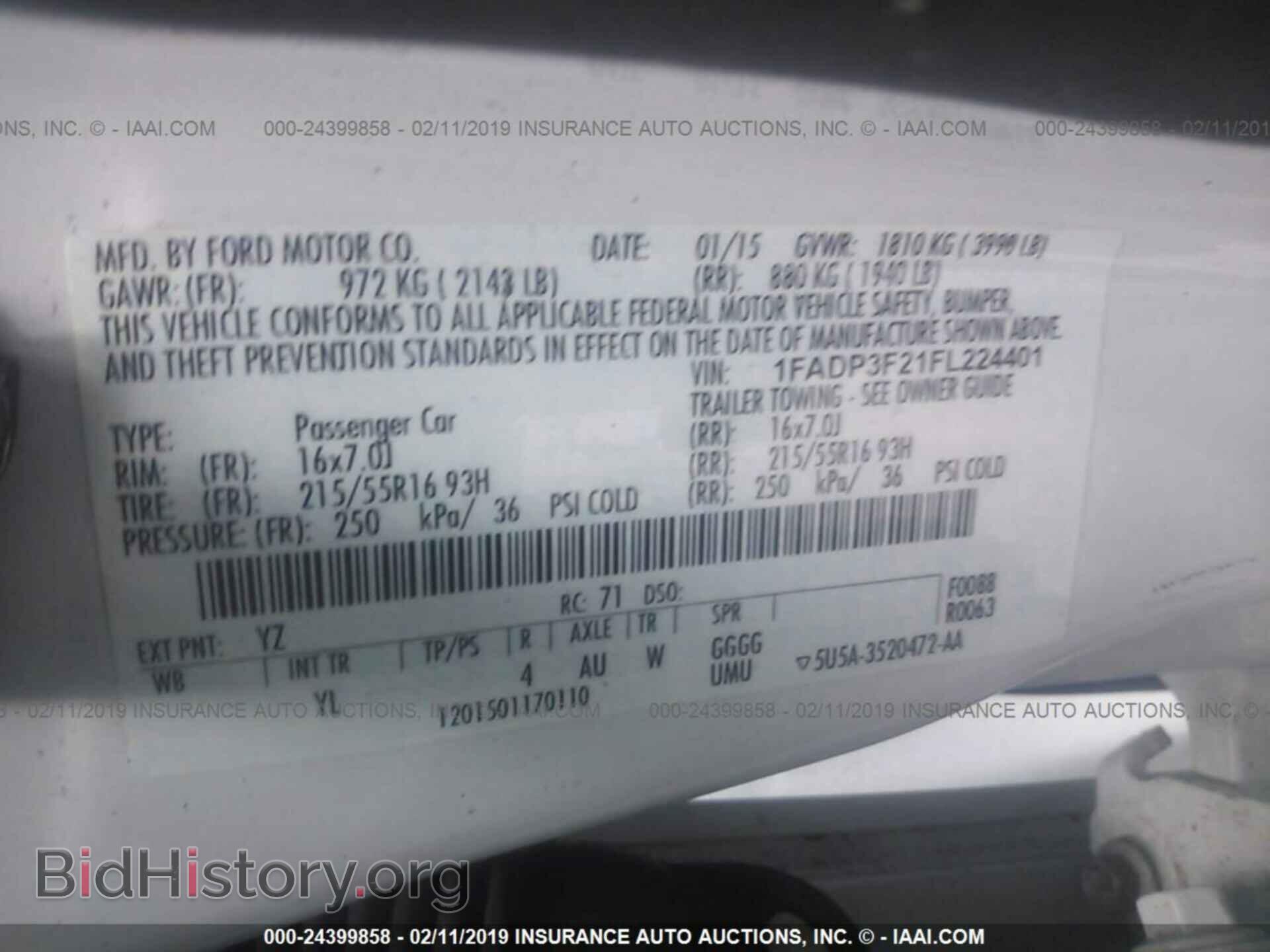 2015 FORD FOCUS - VIN: 1FADP3F21FL224401 - Photo 9