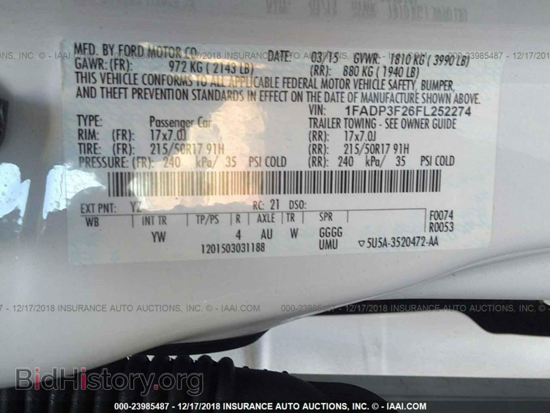 2015 FORD FOCUS - VIN: 1FADP3F26FL252274 - Photo 9