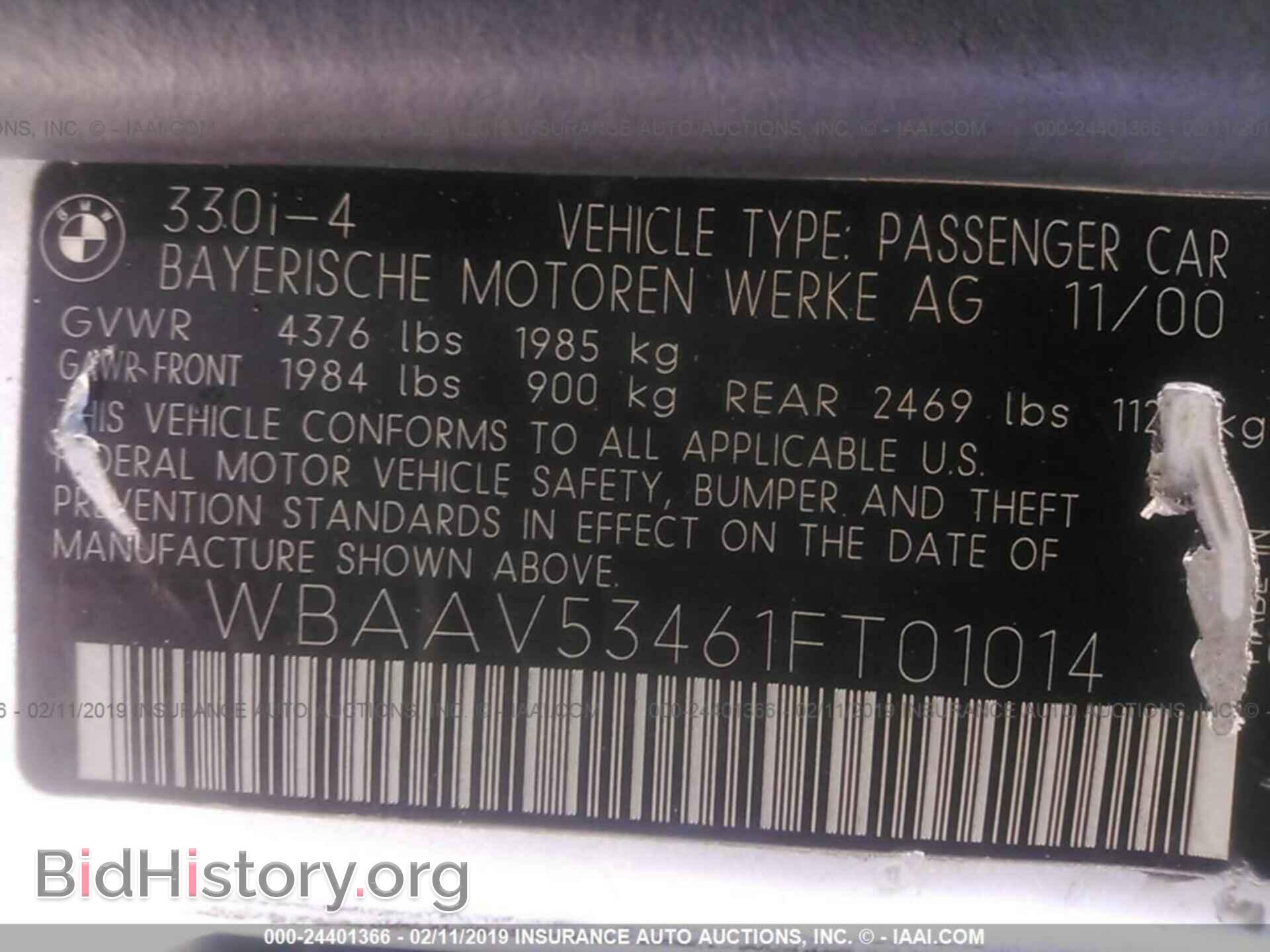2001 BMW 330 - VIN: WBAAV53461FT01014 - Photo 9