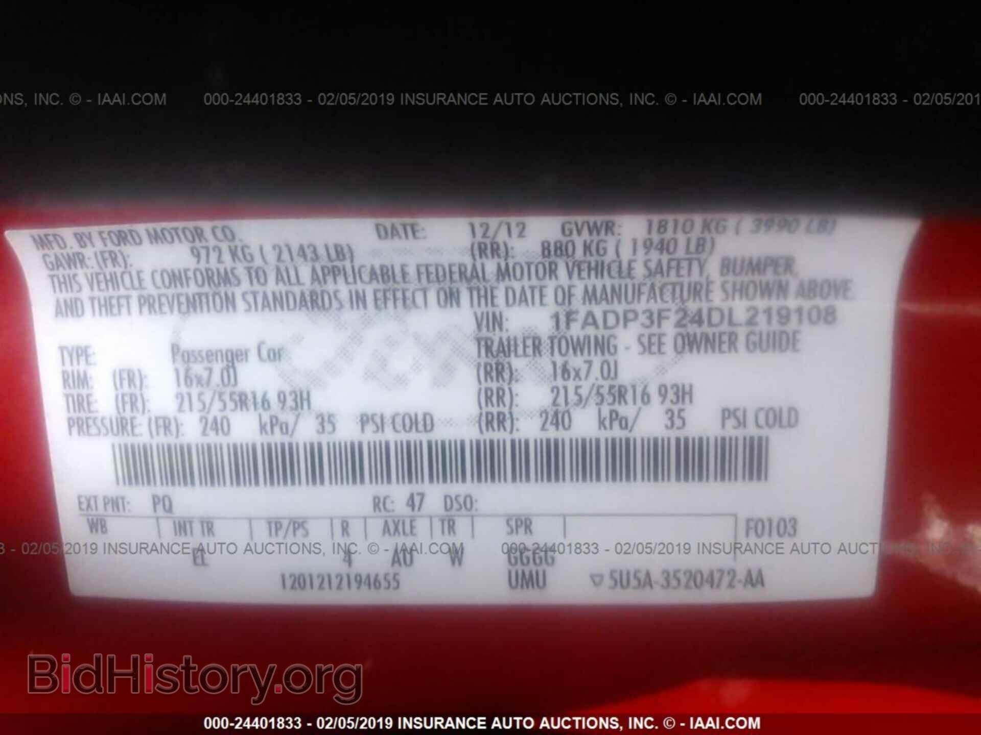 2013 FORD FOCUS - VIN: 1FADP3F24DL219108 - Photo 9