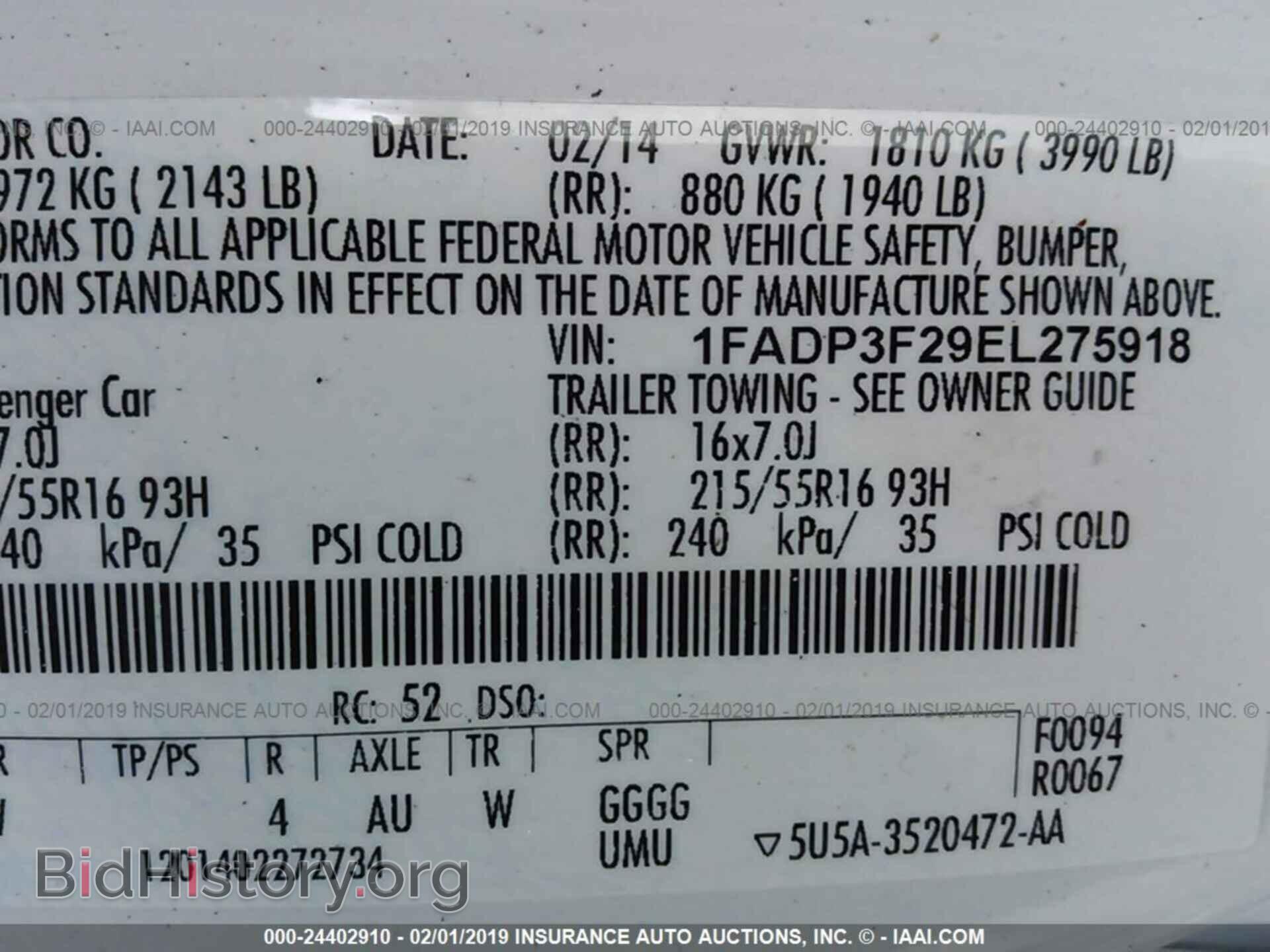 2014 FORD FOCUS - VIN: 1FADP3F29EL275918 - Photo 9