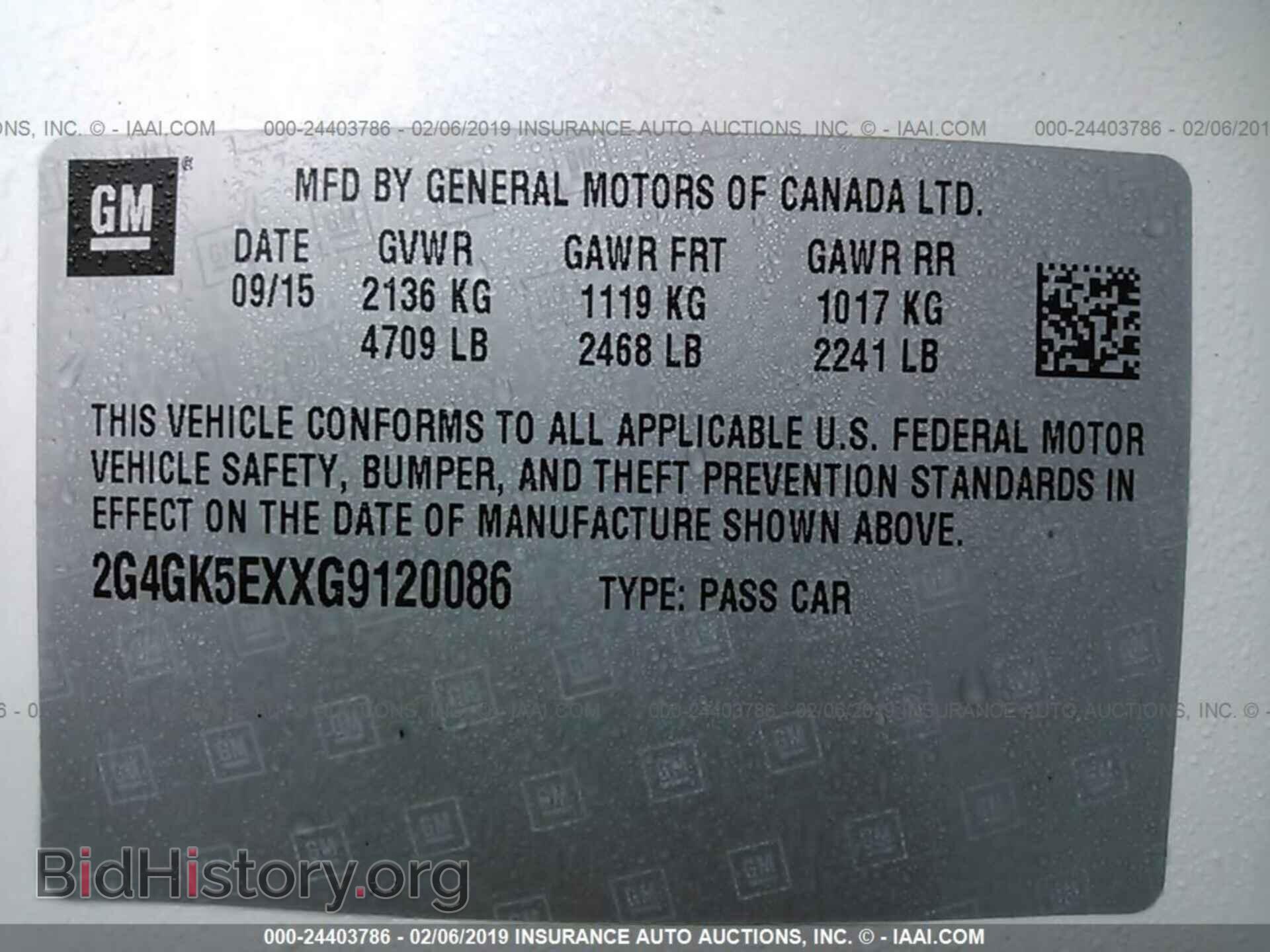 2016 BUICK REGAL - VIN: 2G4GK5EXXG9120086 - Фото 9