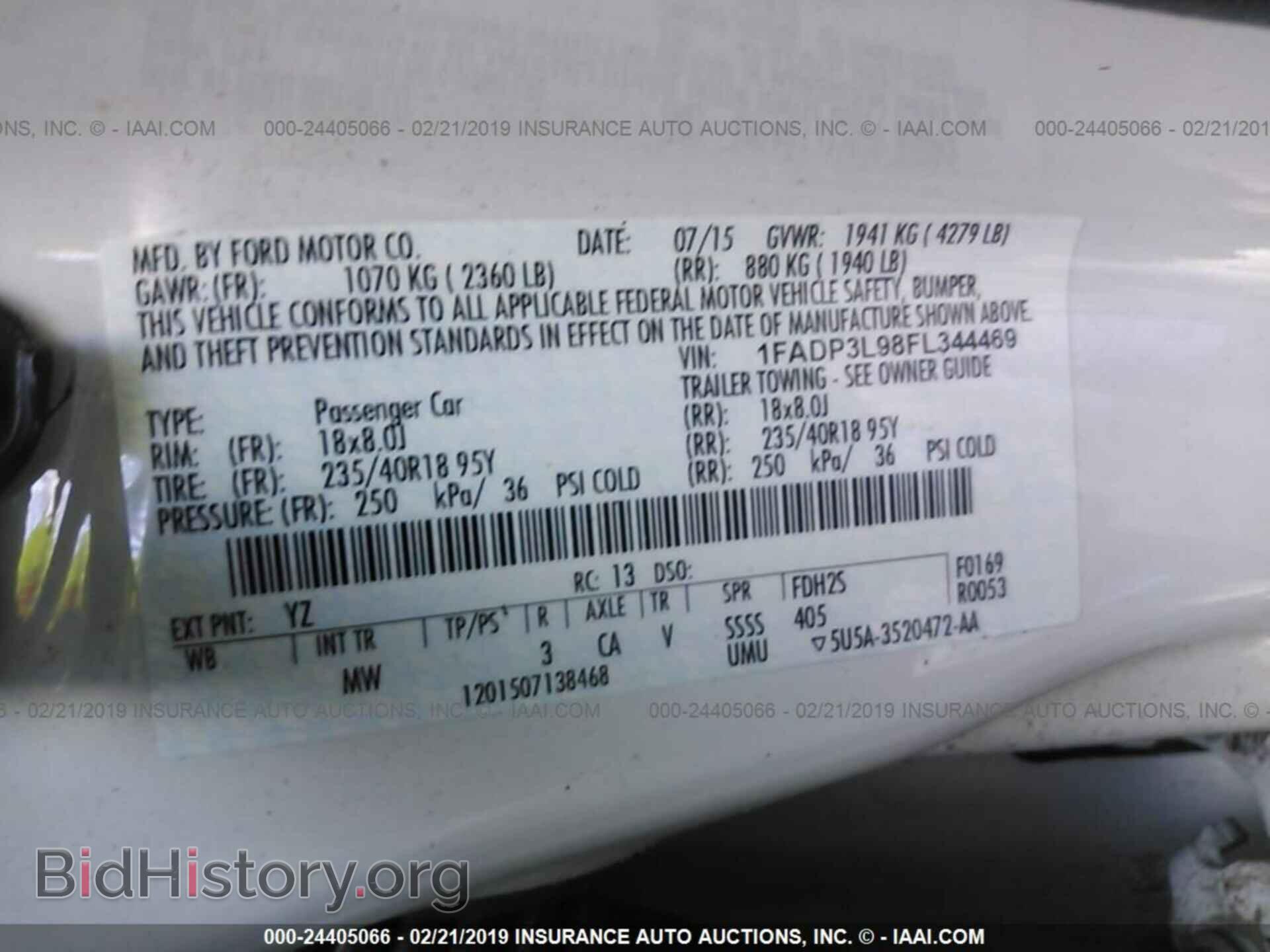 2015 FORD FOCUS - VIN: 1FADP3L98FL344469 - Фото 9