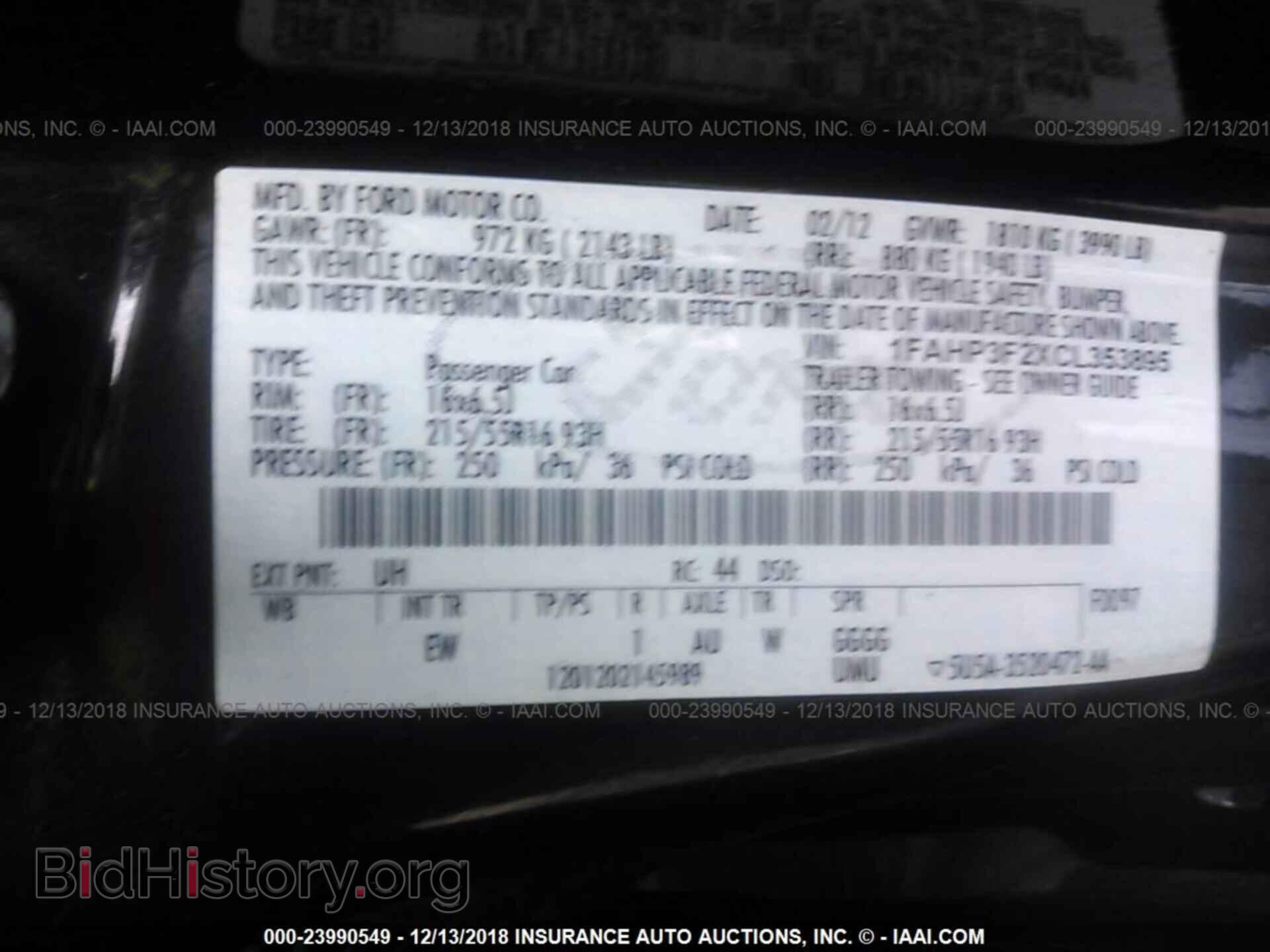2012 FORD FOCUS - VIN: 1FAHP3F2XCL353895 - Photo 9