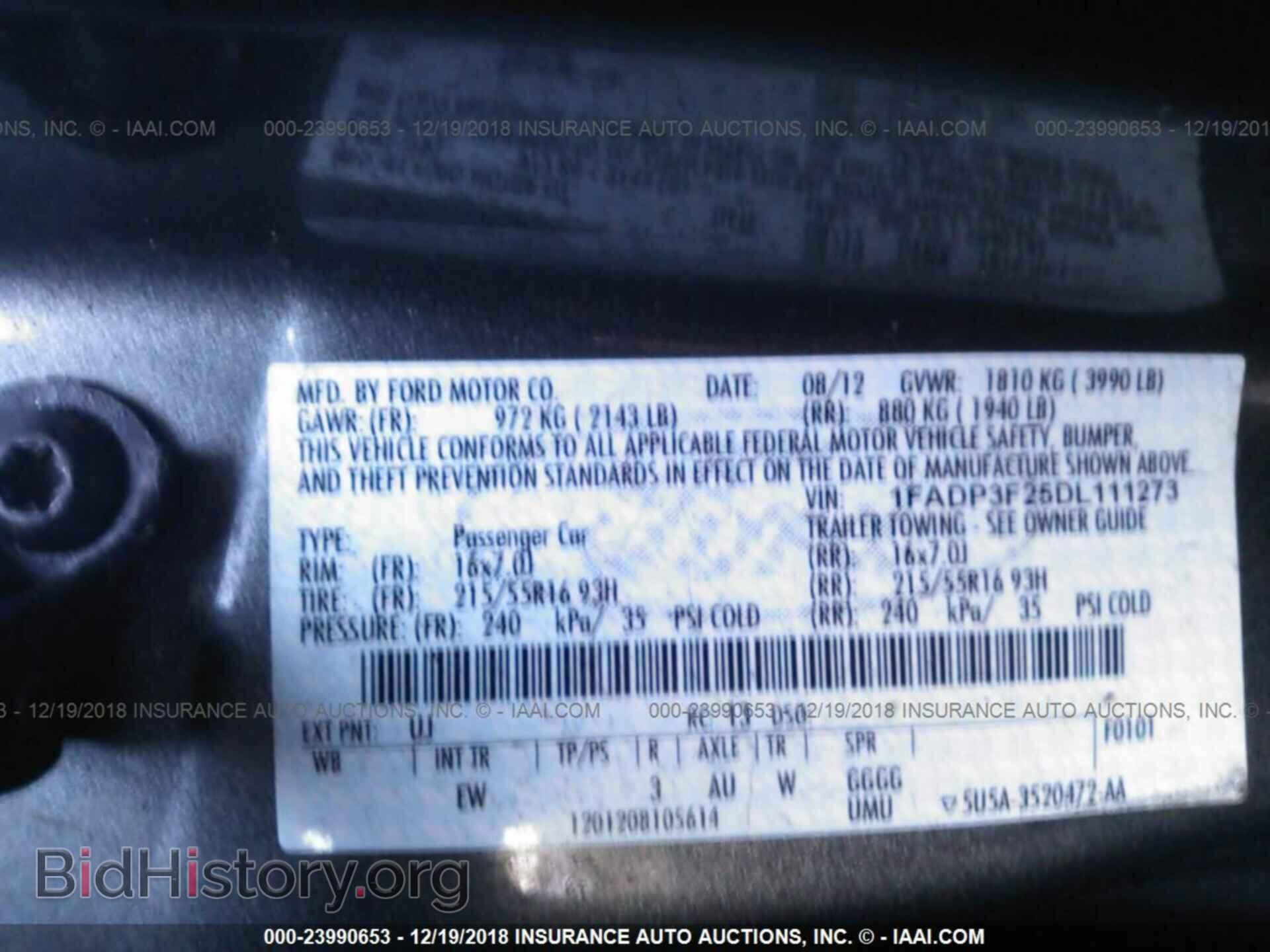 2013 FORD FOCUS - VIN: 1FADP3F25DL111273 - Photo 9