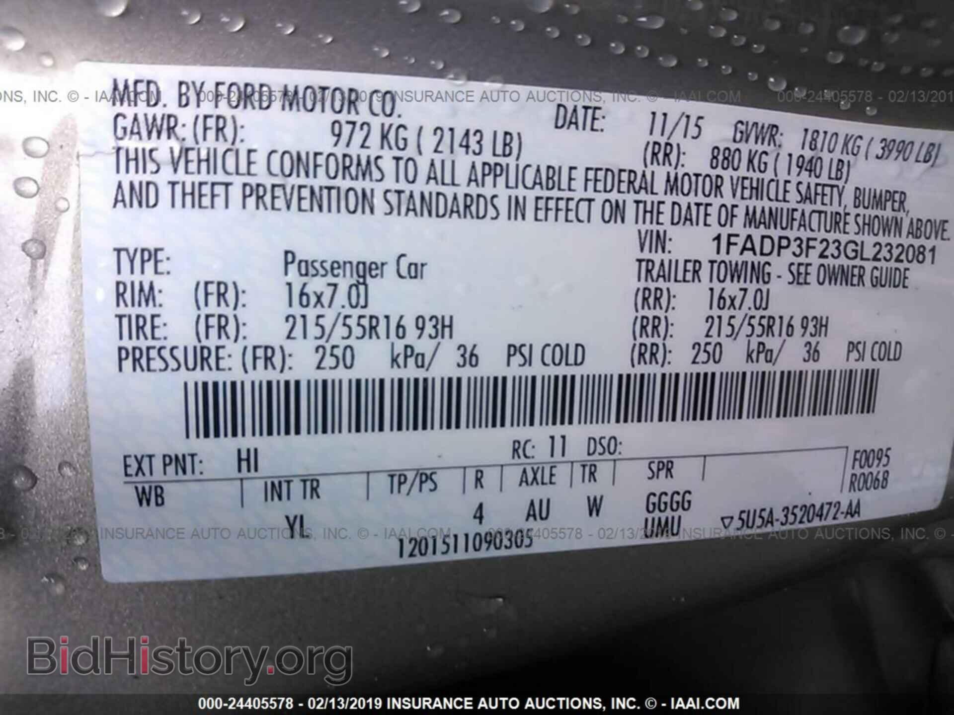 2016 FORD FOCUS - VIN: 1FADP3F23GL232081 - Photo 9