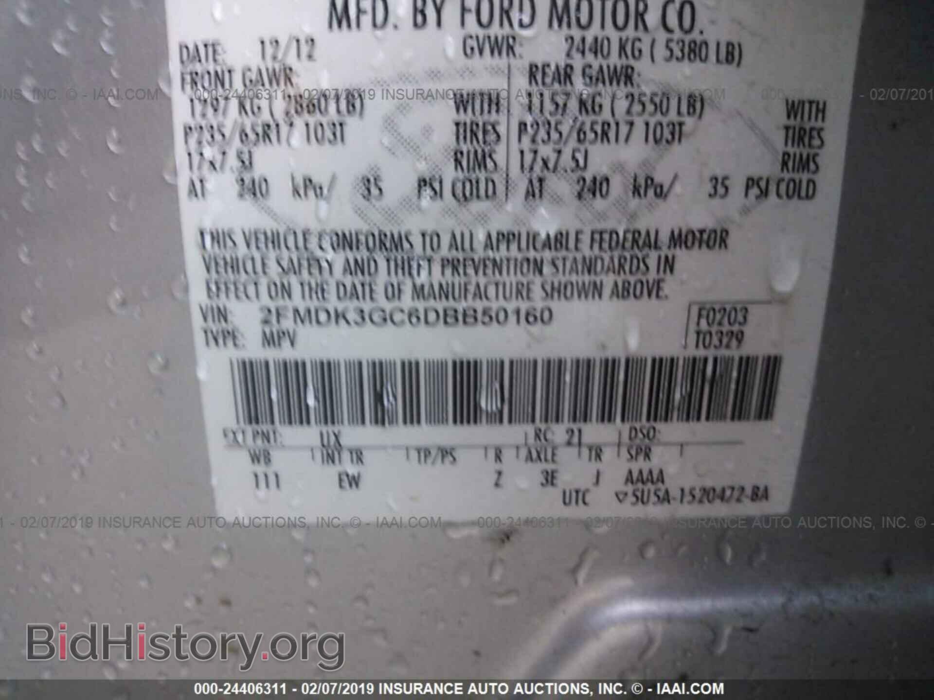 2013 FORD EDGE - VIN: 2FMDK3GC6DBB50160 - Фото 9