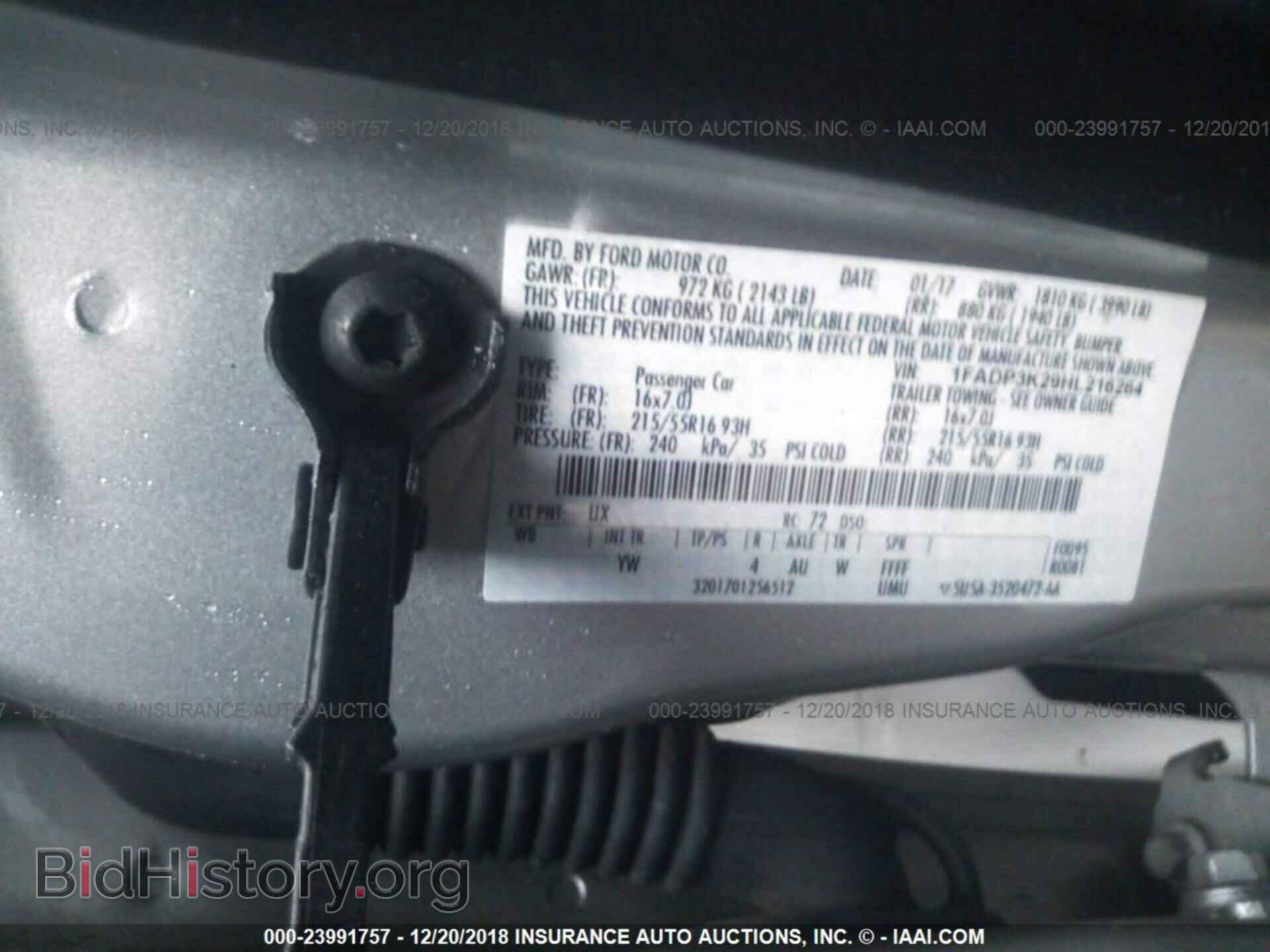 2017 FORD FOCUS - VIN: 1FADP3K29HL216264 - Photo 9