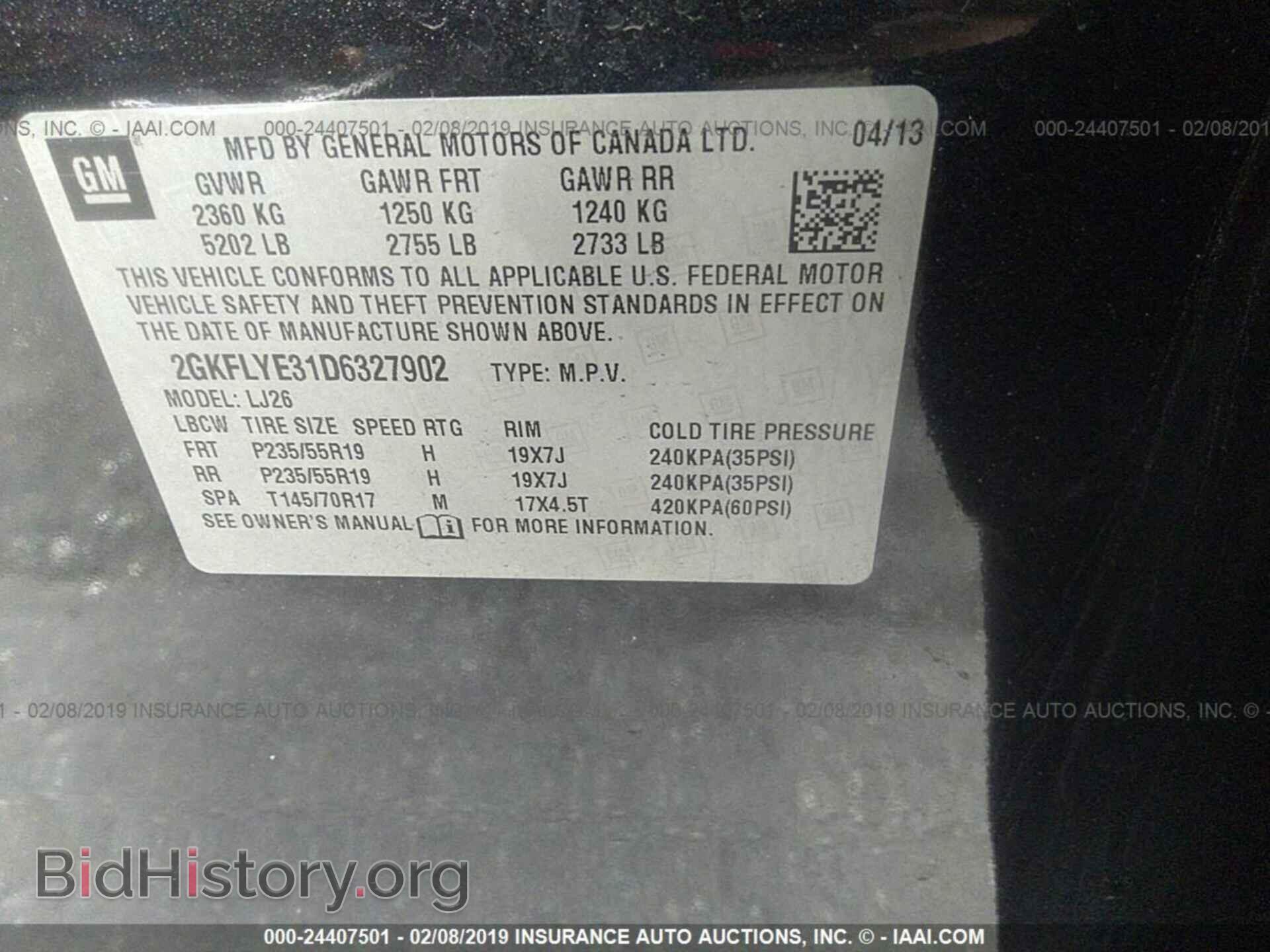 2013 GMC TERRAIN - VIN: 2GKFLYE31D6327902 - Photo 9