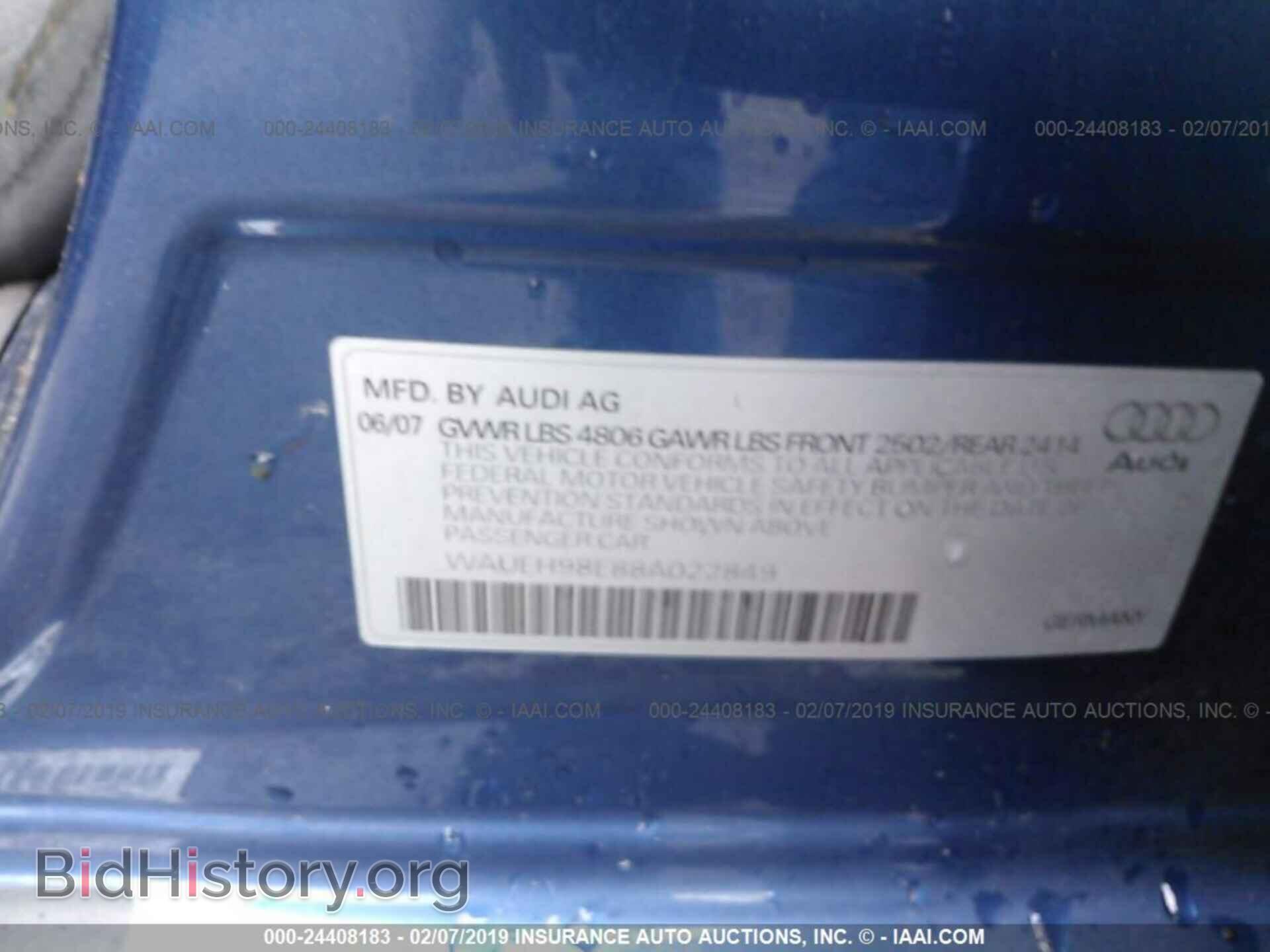 2008 AUDI A4 - VIN: WAUEH98E88A022849 - Фото 9